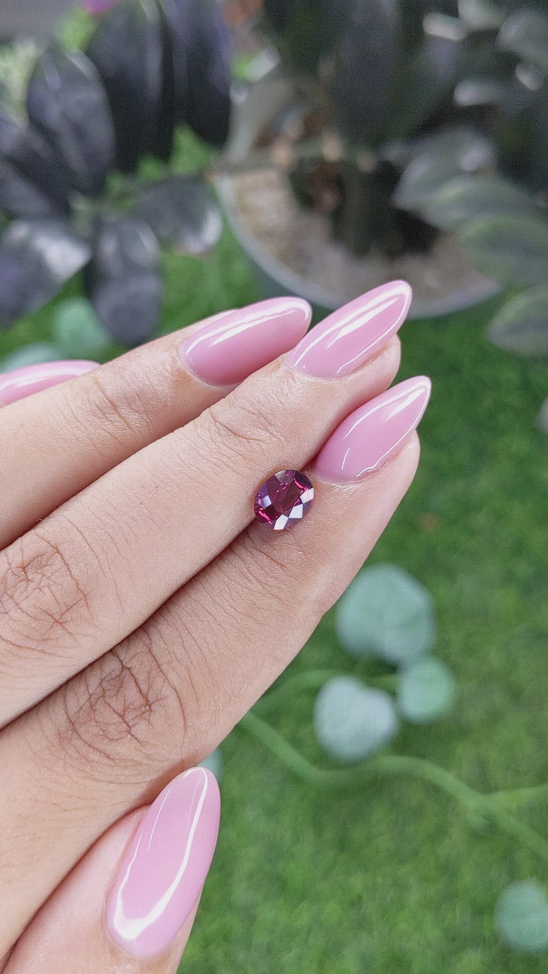 1.02 Ct. Reddish Pink Garnet from Ceylon (Sri Lanka) Size Video