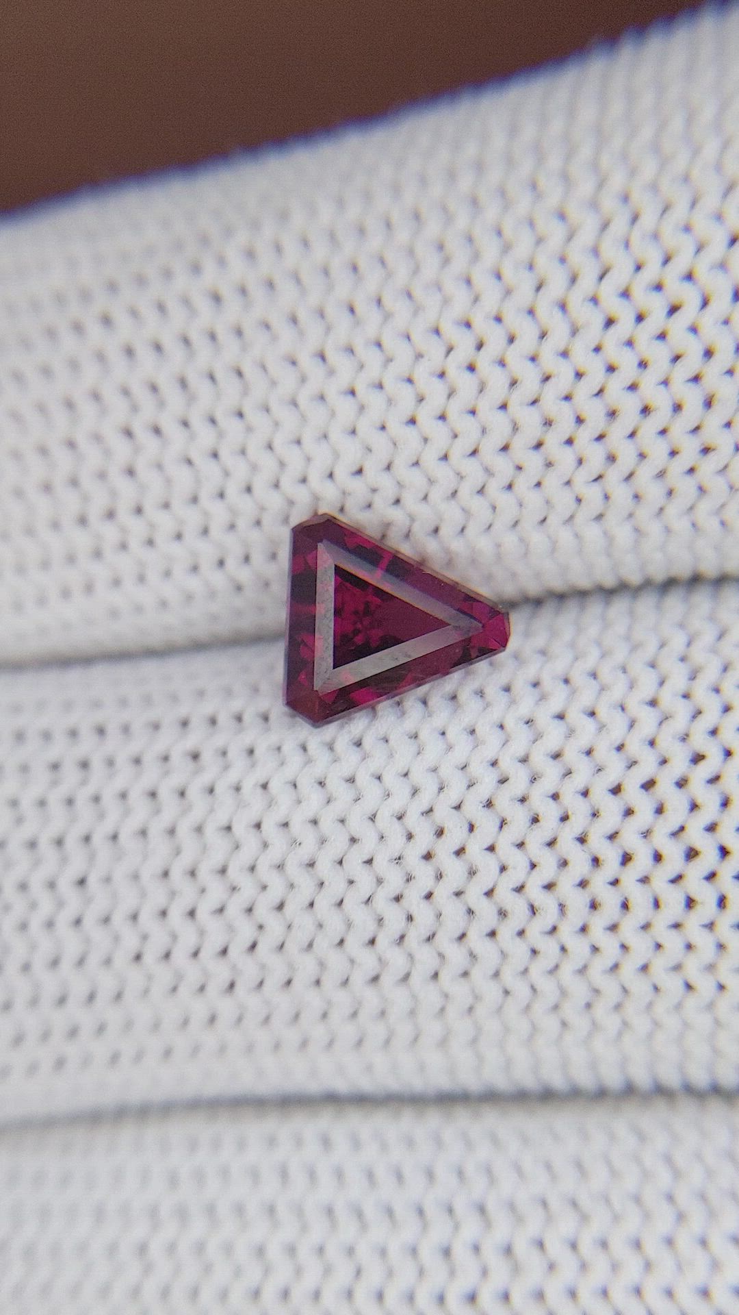 1.42 Ct. Reddish Pink Garnet from Ceylon (Sri Lanka) Size Video