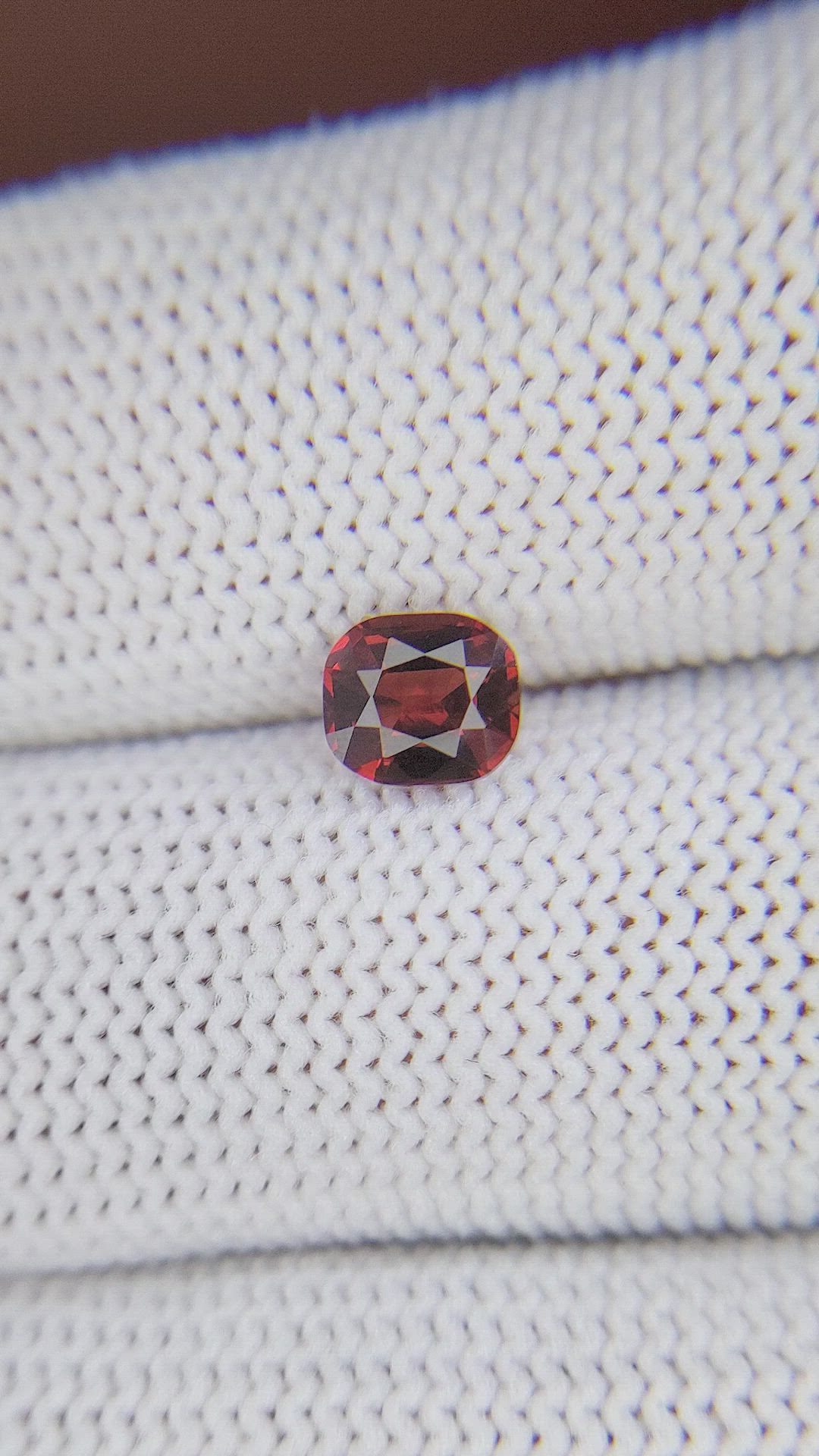 0.92 Ct. Orangish Red Garnet from Ceylon (Sri Lanka) Size Video