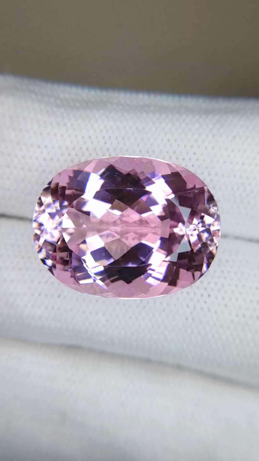 24.86 Ct. Pink Kunzite from Afghanistan Size Video