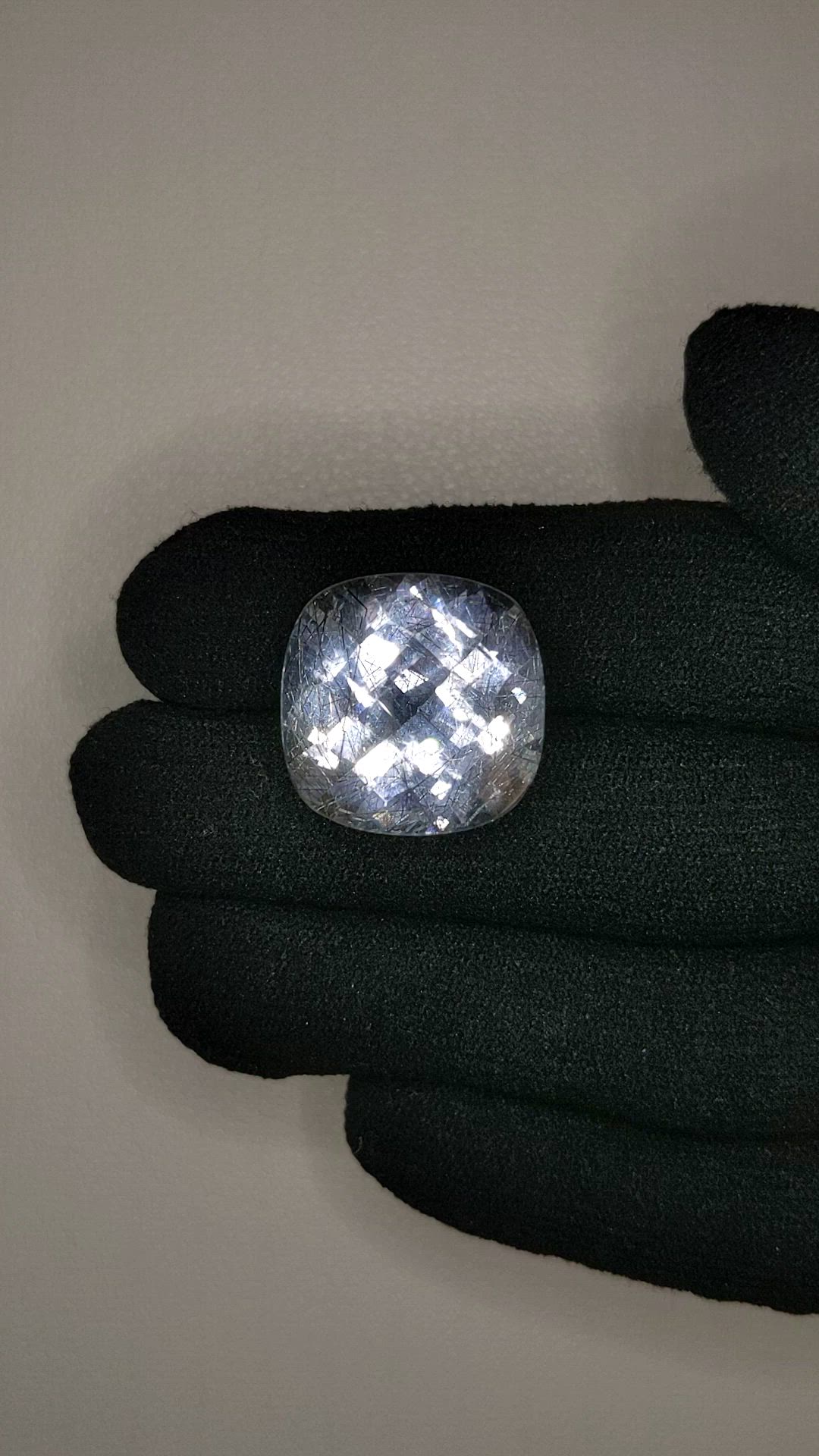 20.22 Ct. White Rutilated Quartz from Brazil Size Video