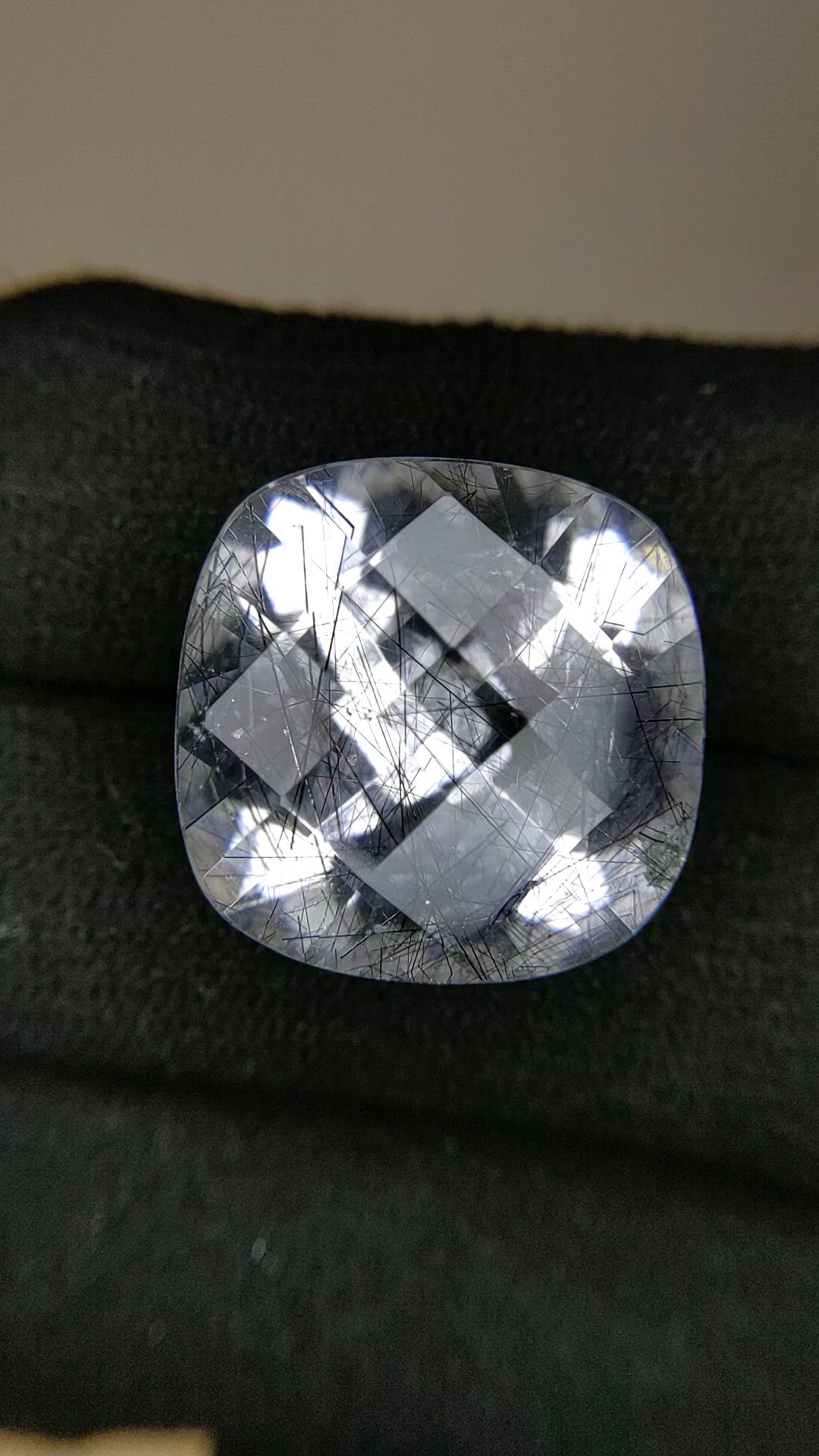 20.22 Ct. White Rutilated Quartz from Brazil Size Video