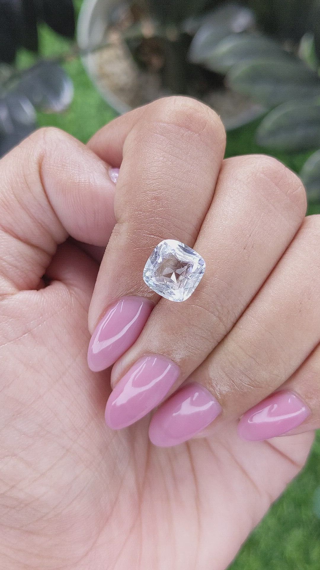 3.19 Ct. White Jeremejevite from Madagascar Size Video