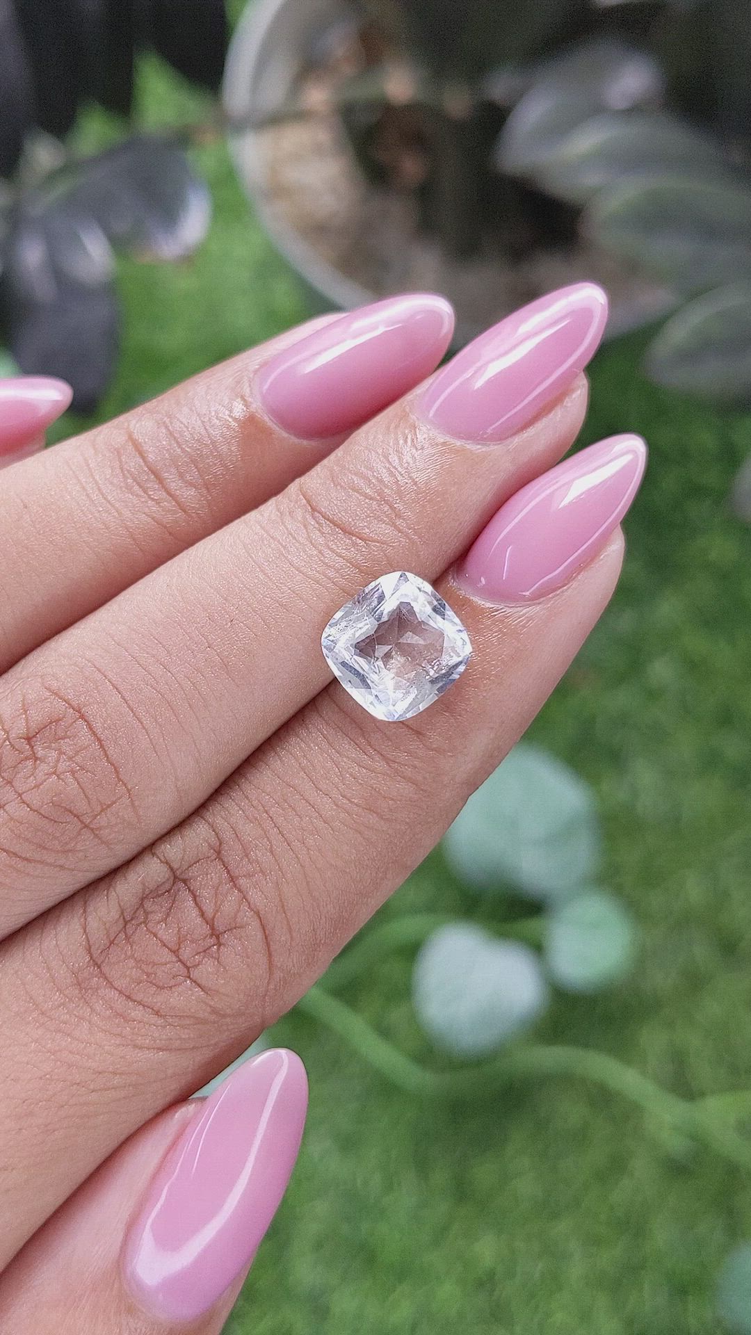 3.19 Ct. White Jeremejevite from Madagascar Size Video