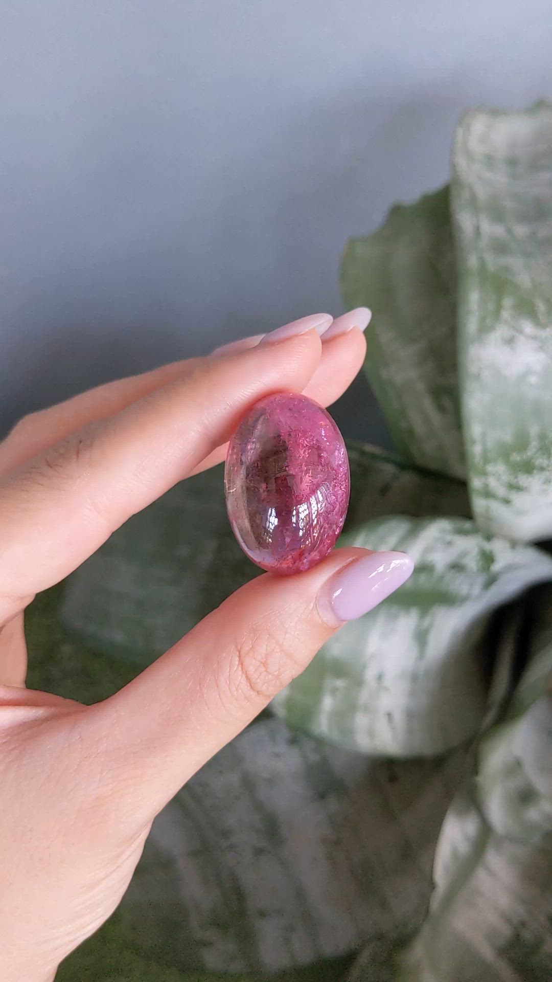 82.32 Ct. Pink Cabochon Tourmaline from Brazil Size Video