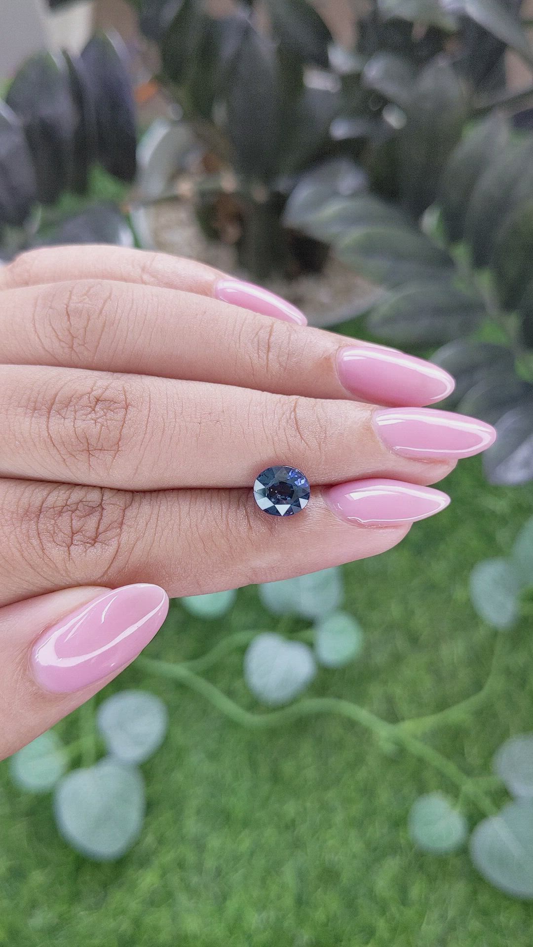 1.82 Ct. Purplish Blue Spinel from Tanzania Size Video