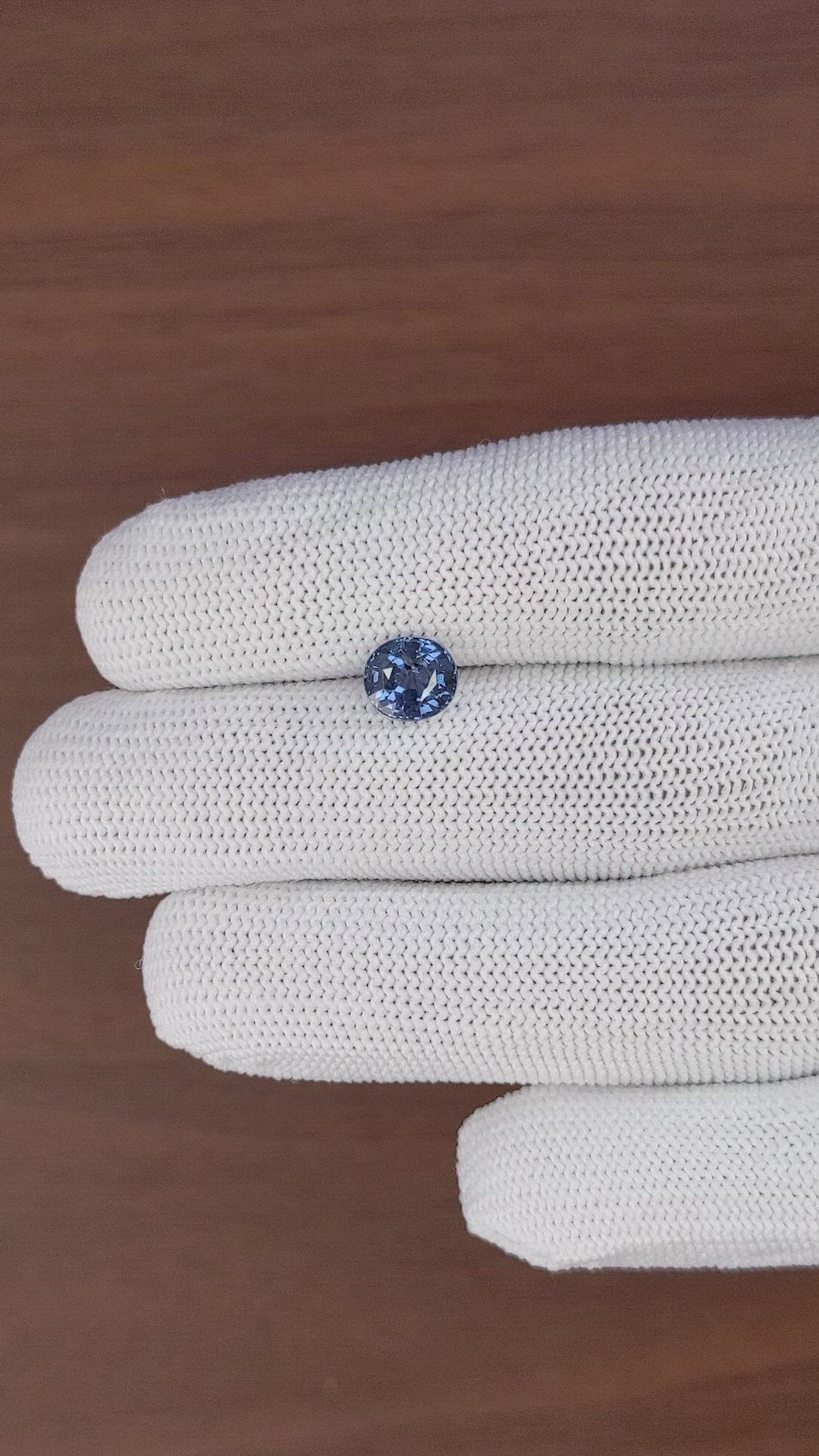 1.82 Ct. Purplish Blue Spinel from Tanzania Size Video