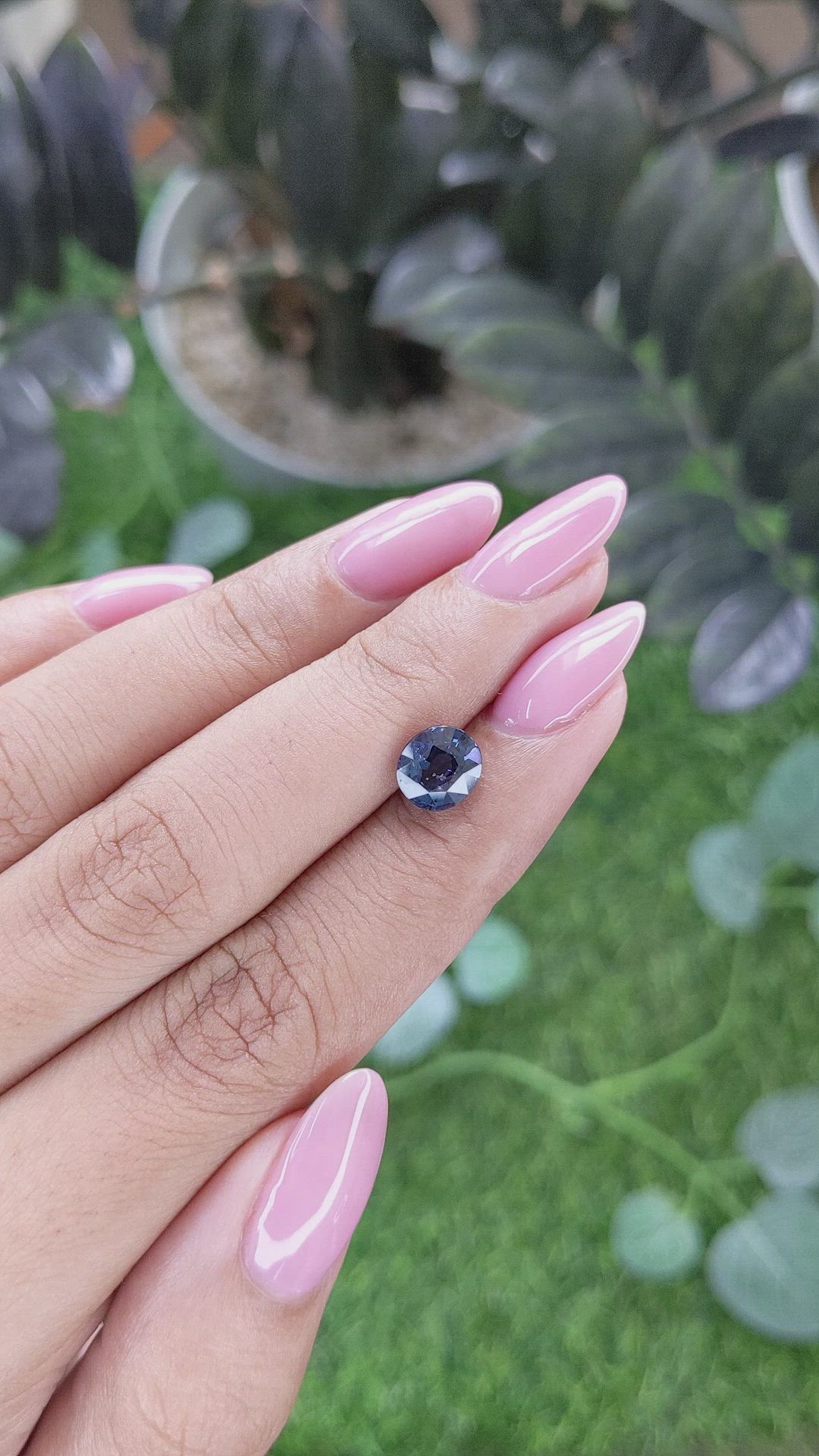 1.82 Ct. Purplish Blue Spinel from Tanzania Size Video