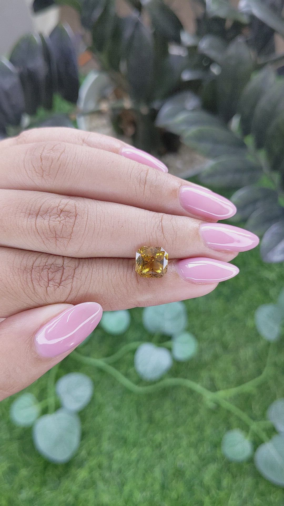 3.18 Ct. Brownish Yellow Chrysoberyl from Tanzania Size Video