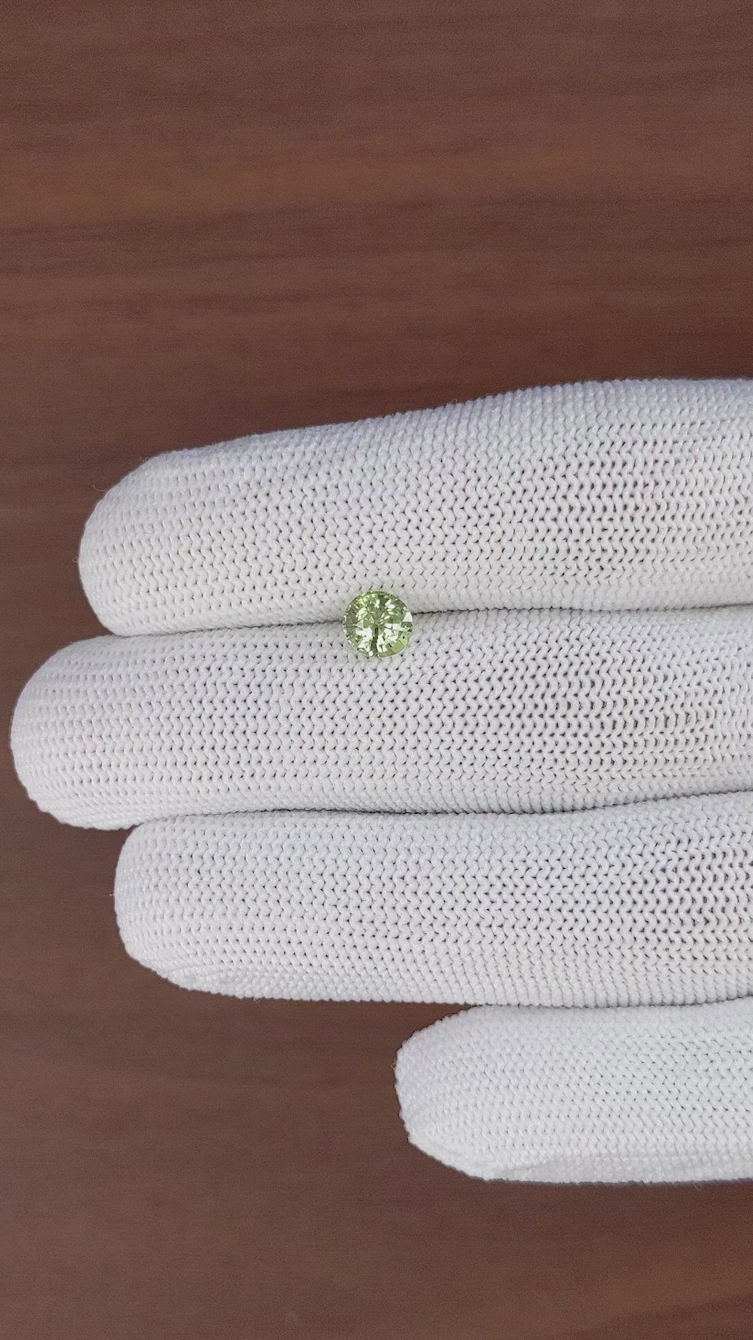 1.67 Ct. Yellowish Green Chrysoberyl from Tanzania Size Video