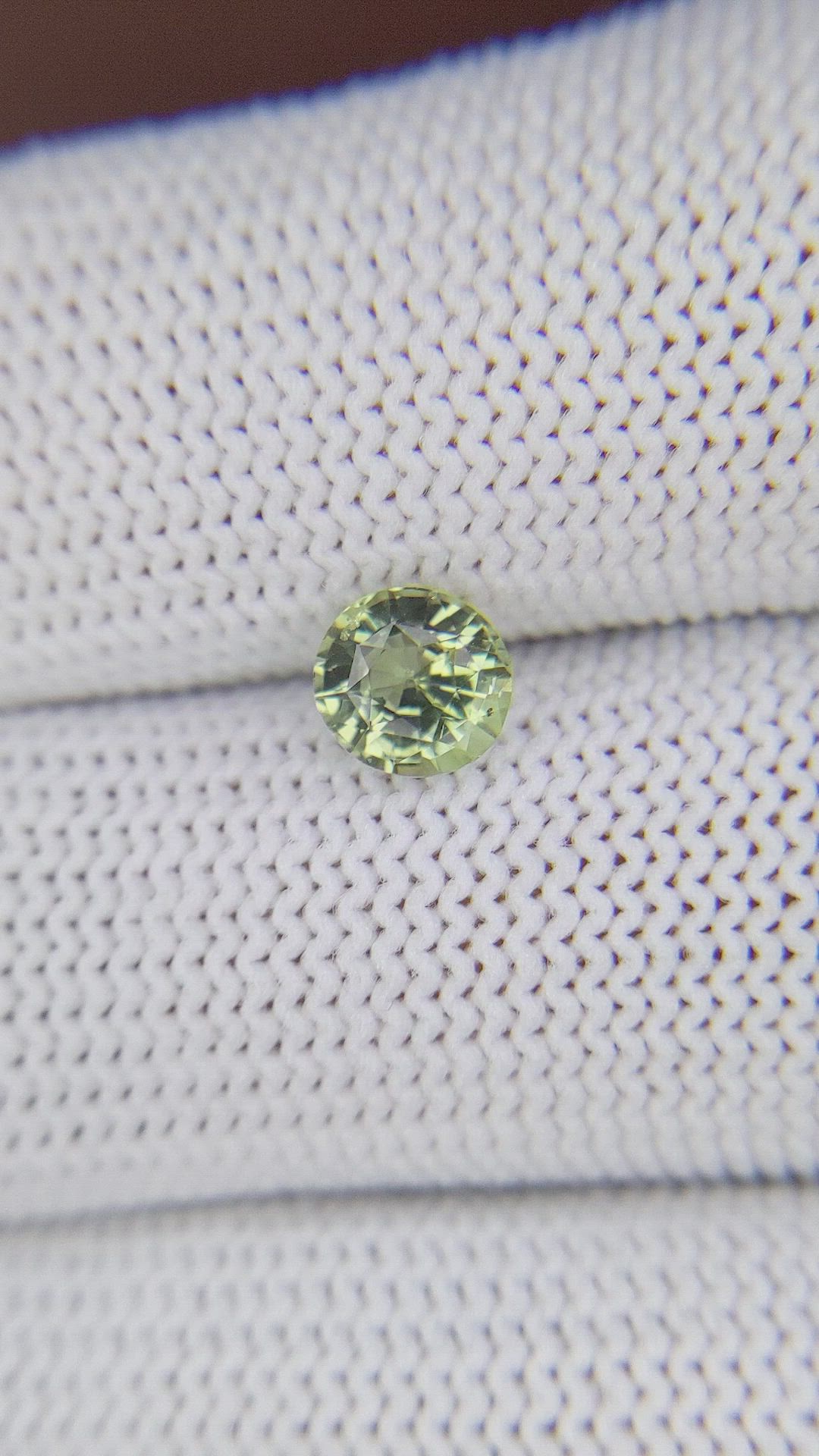 1.67 Ct. Yellowish Green Chrysoberyl from Tanzania Size Video
