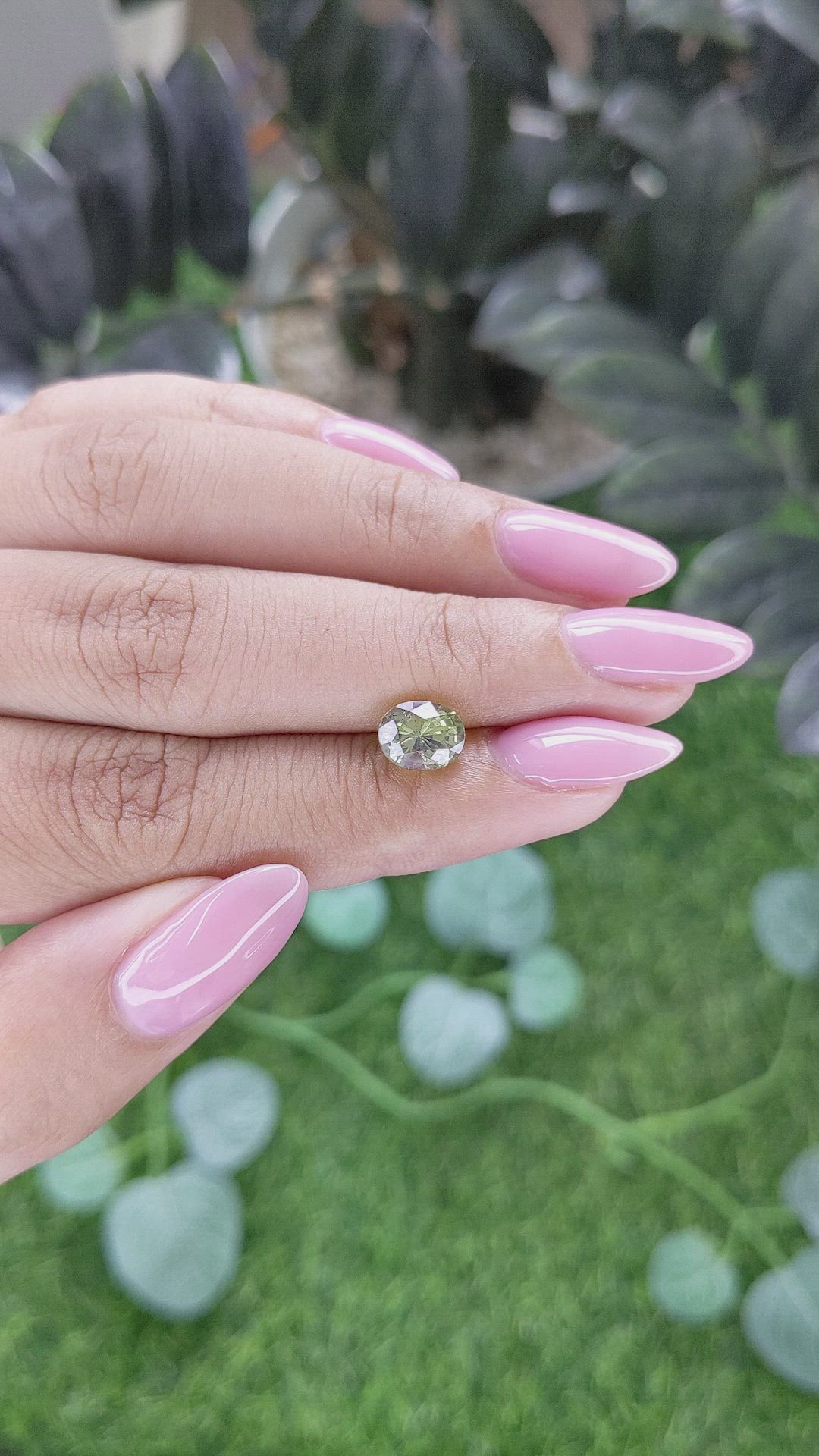 1.67 Ct. Yellowish Green Chrysoberyl from Tanzania Size Video