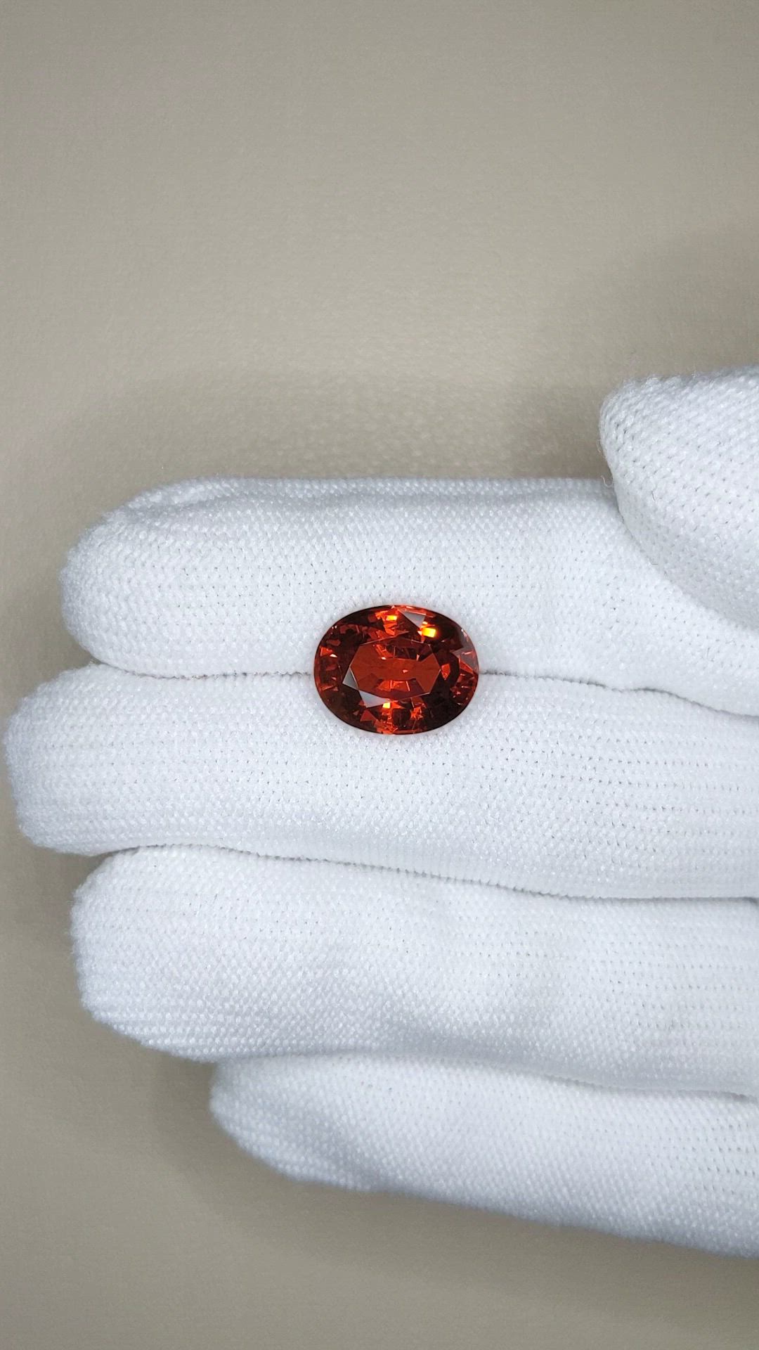 8.04 Ct. Orange Spessartite Garnet from Namibia Size Video