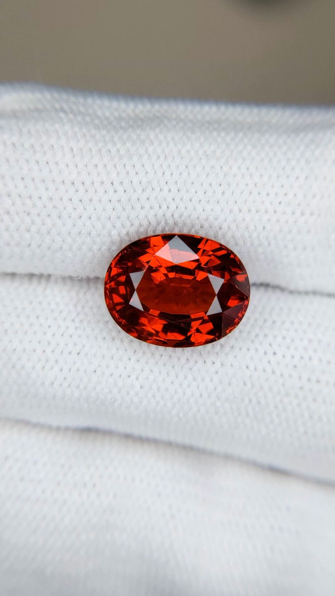8.04 Ct. Orange Spessartite Garnet from Namibia Size Video