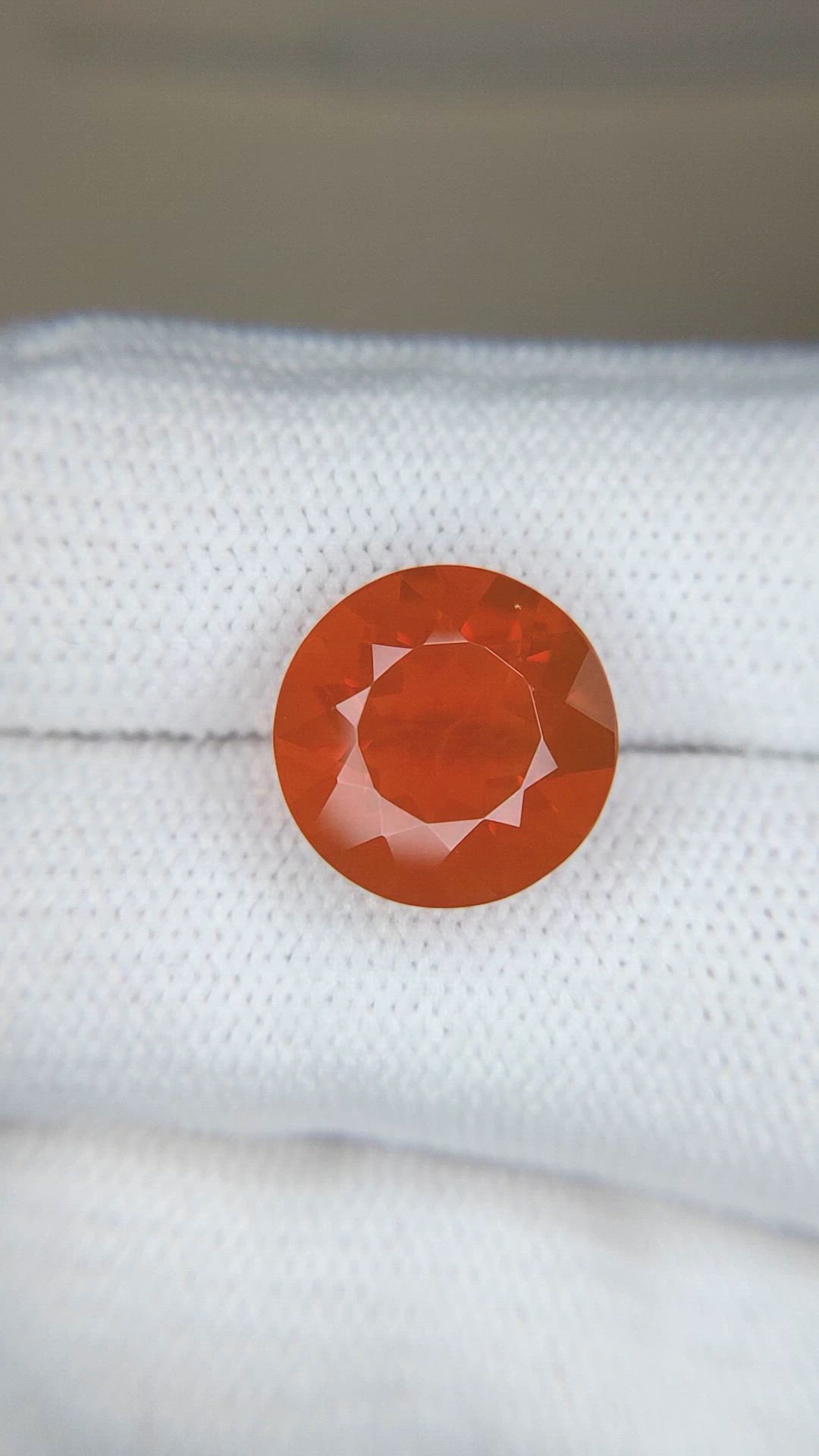 4.08 Ct. Orange Fire Opal from Mexico Size Video