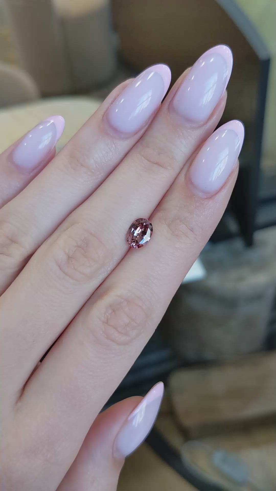 1.36 Ct. Orangish Brown Malaya Garnet from Madagascar Size Video