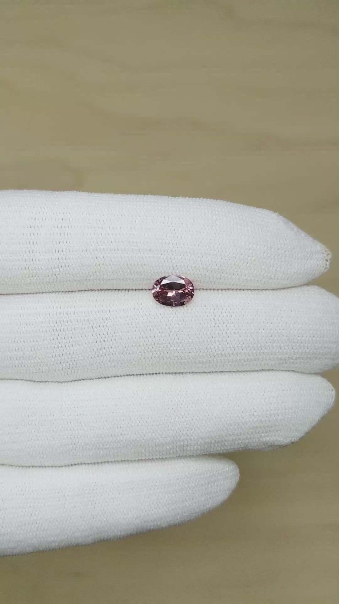 1.36 Ct. Orangish Brown Malaya Garnet from Madagascar Size Video