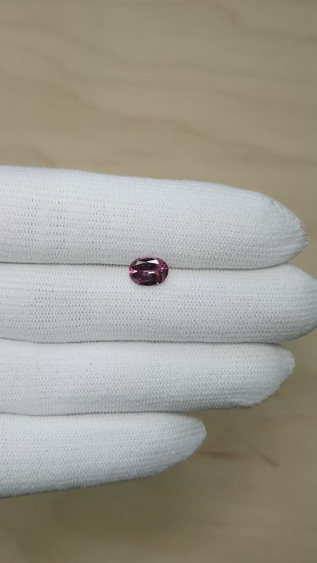 1.43 Ct. Pink Malaya Garnet from Madagascar Size Video