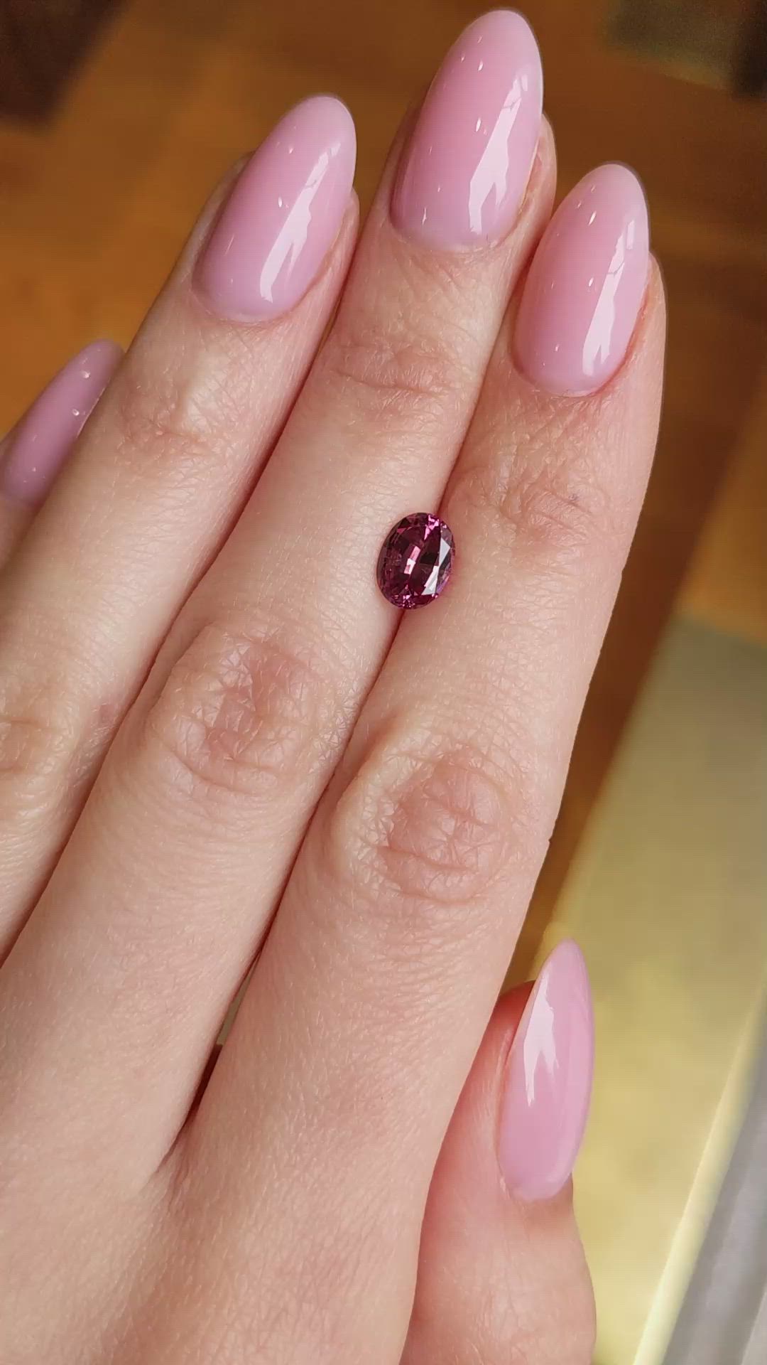 1.43 Ct. Pink Malaya Garnet from Madagascar Size Video