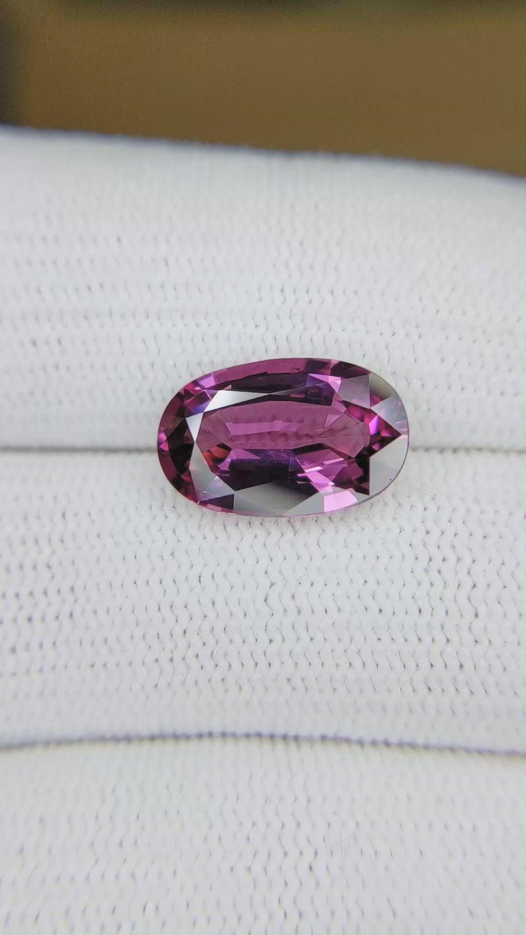 4.38 Ct. Pinkish Purple Rhodolite Garnet from Ceylon (Sri Lanka) Size Video