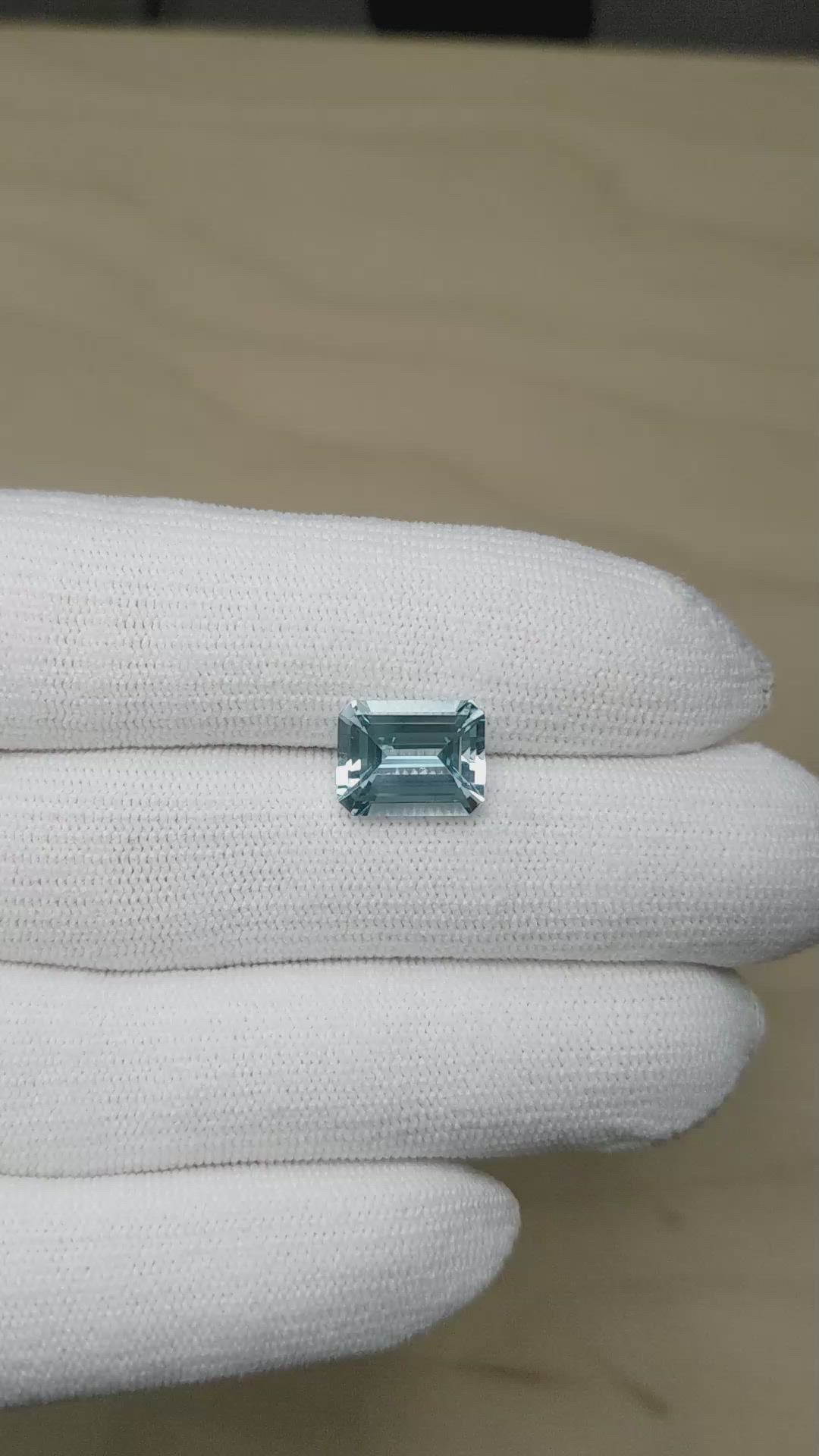 11.38 Ct. Blue Aquamarine from Brazil Size Video