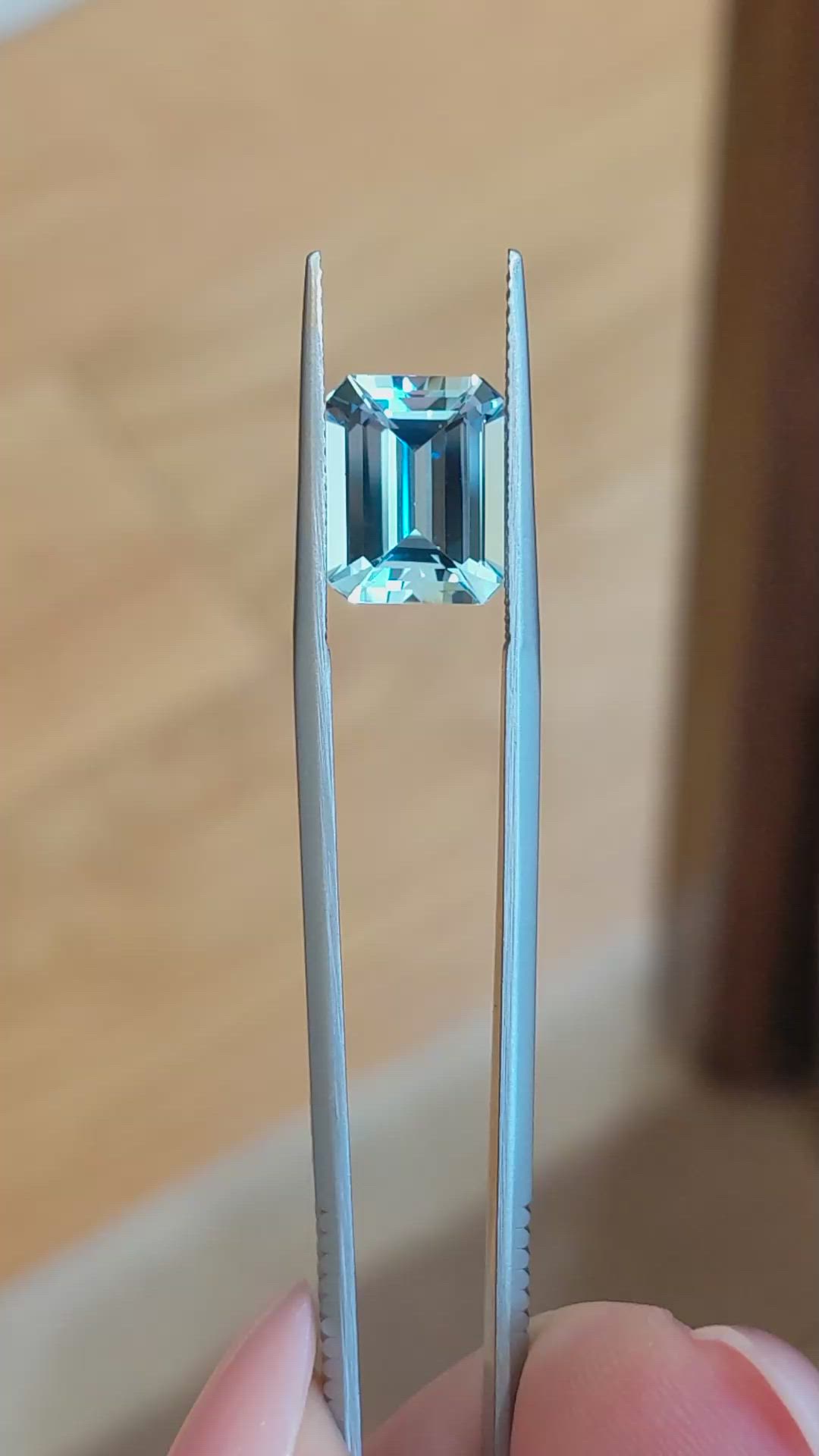 11.38 Ct. Blue Aquamarine from Brazil Size Video