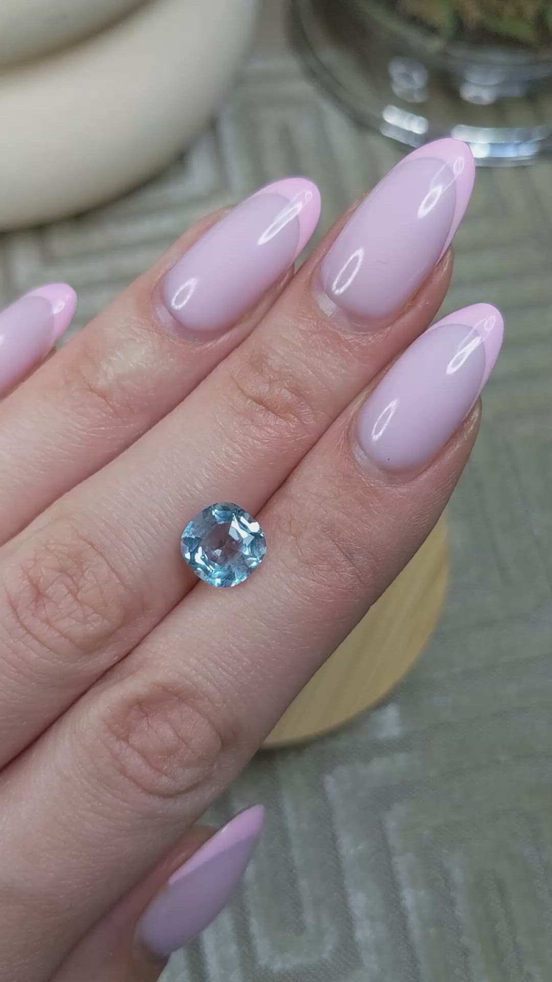 7.14 Ct. Blue Aquamarine from Brazil Size Video