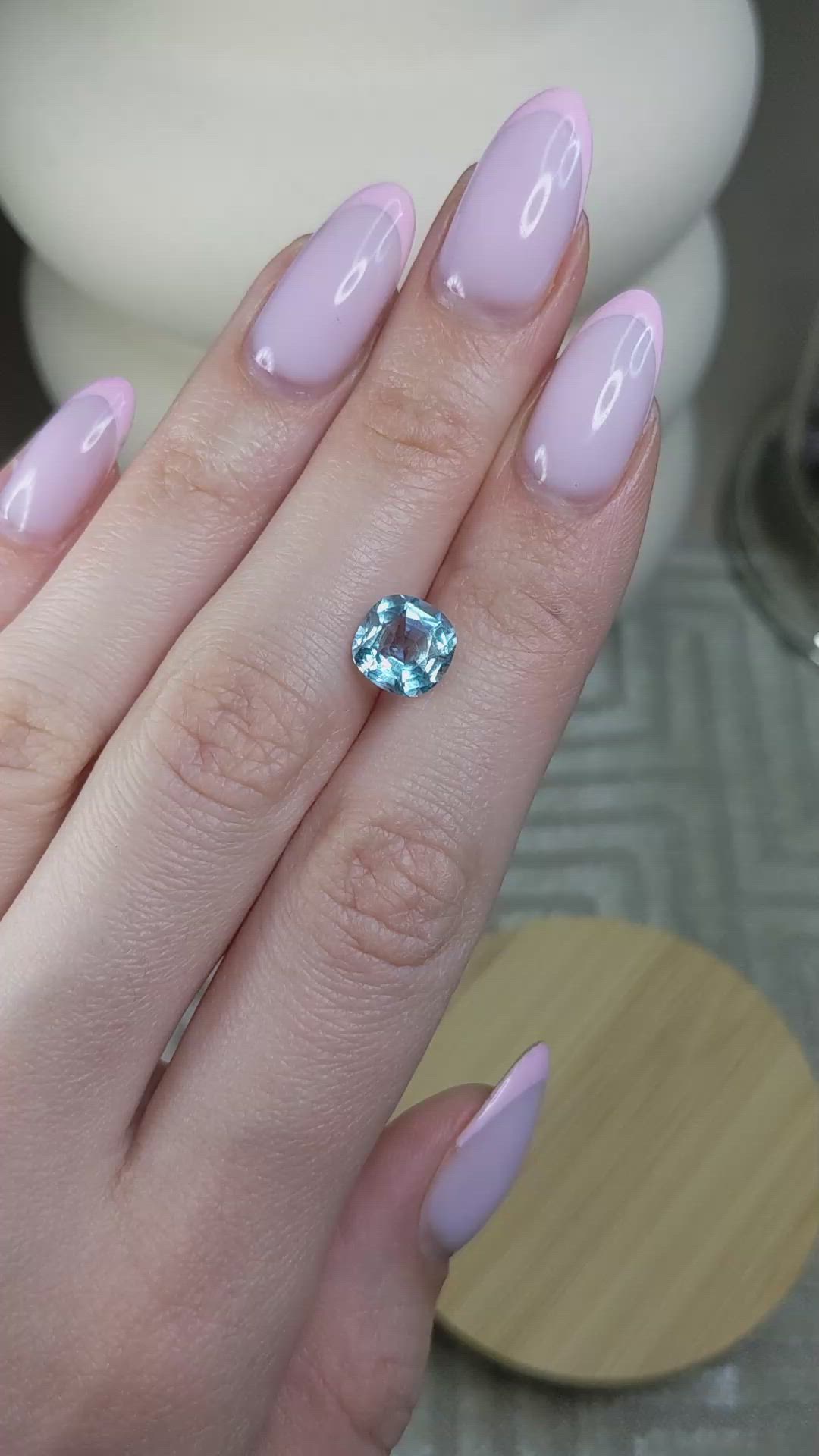 7.14 Ct. Blue Aquamarine from Brazil Size Video