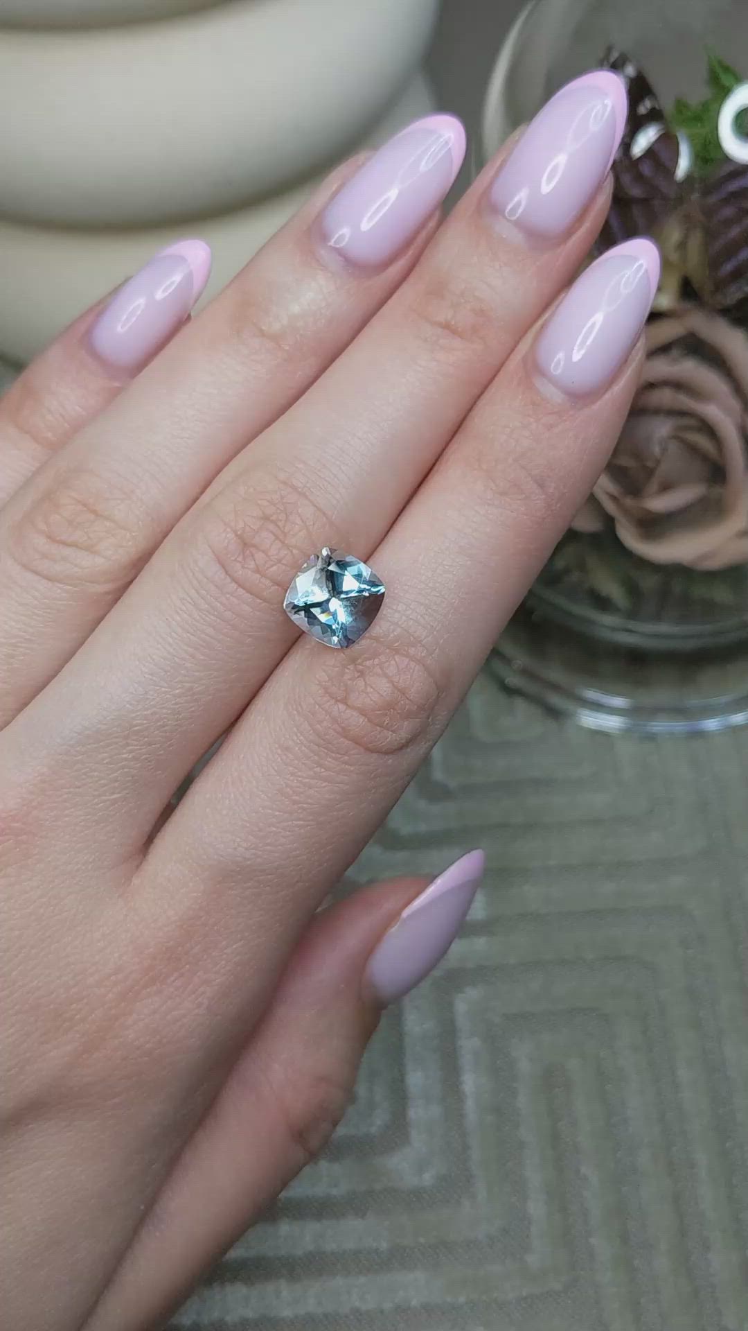 11.33 Ct. Blue Aquamarine from Brazil Size Video