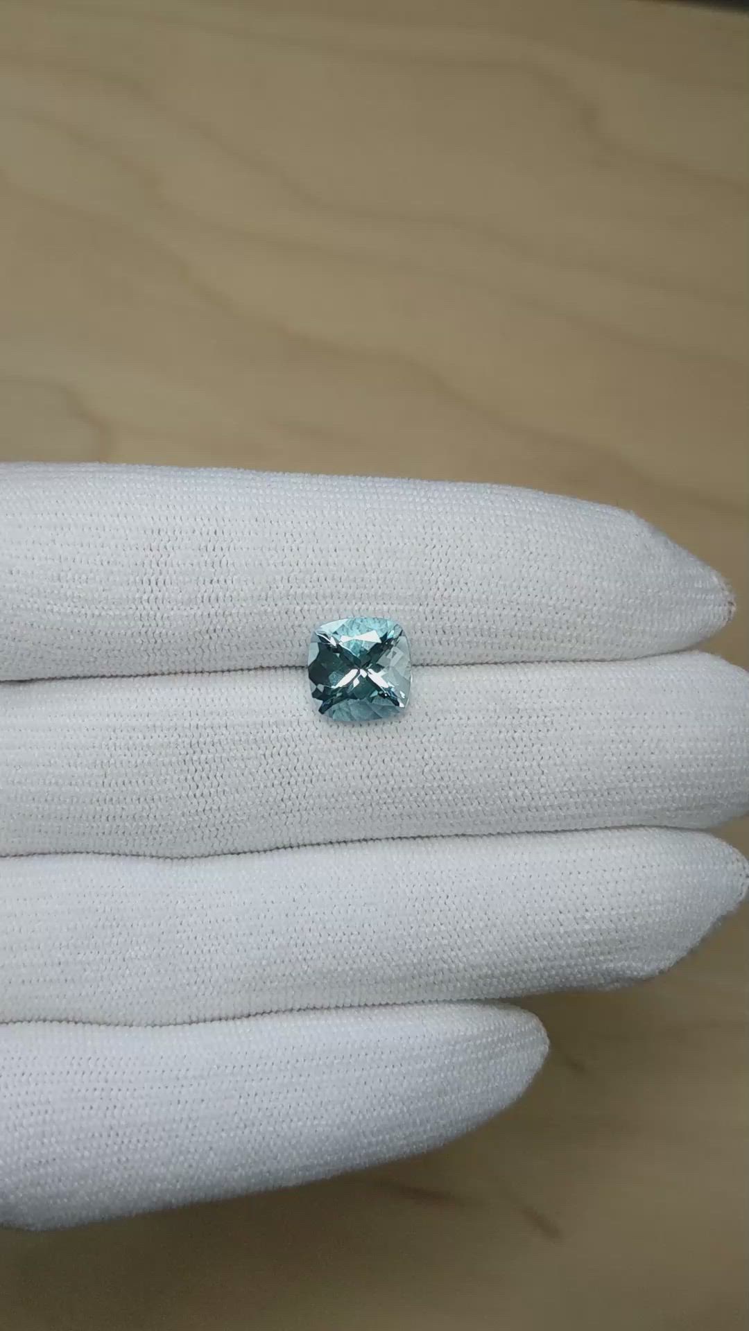 11.33 Ct. Blue Aquamarine from Brazil Size Video