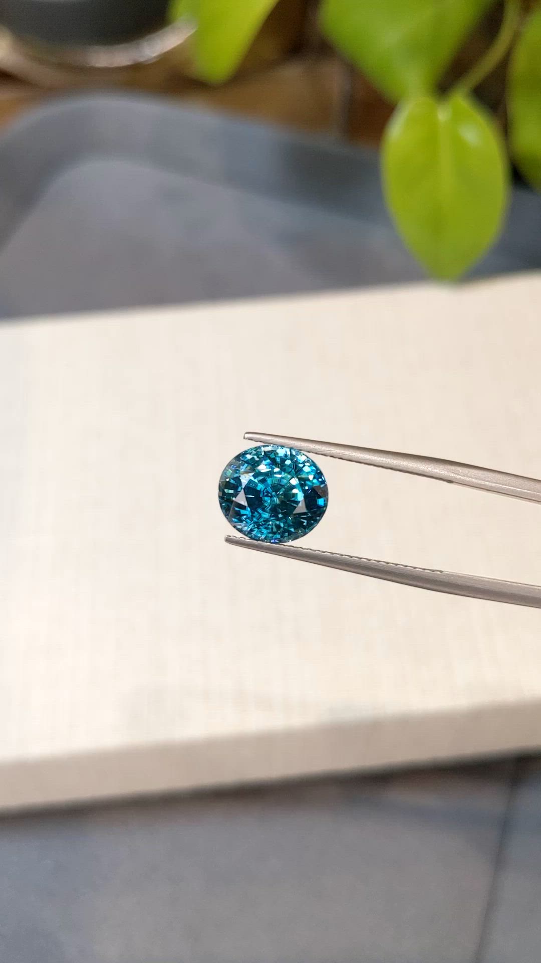 7.38 Ct. Blue Zircon from Cambodia Size Video