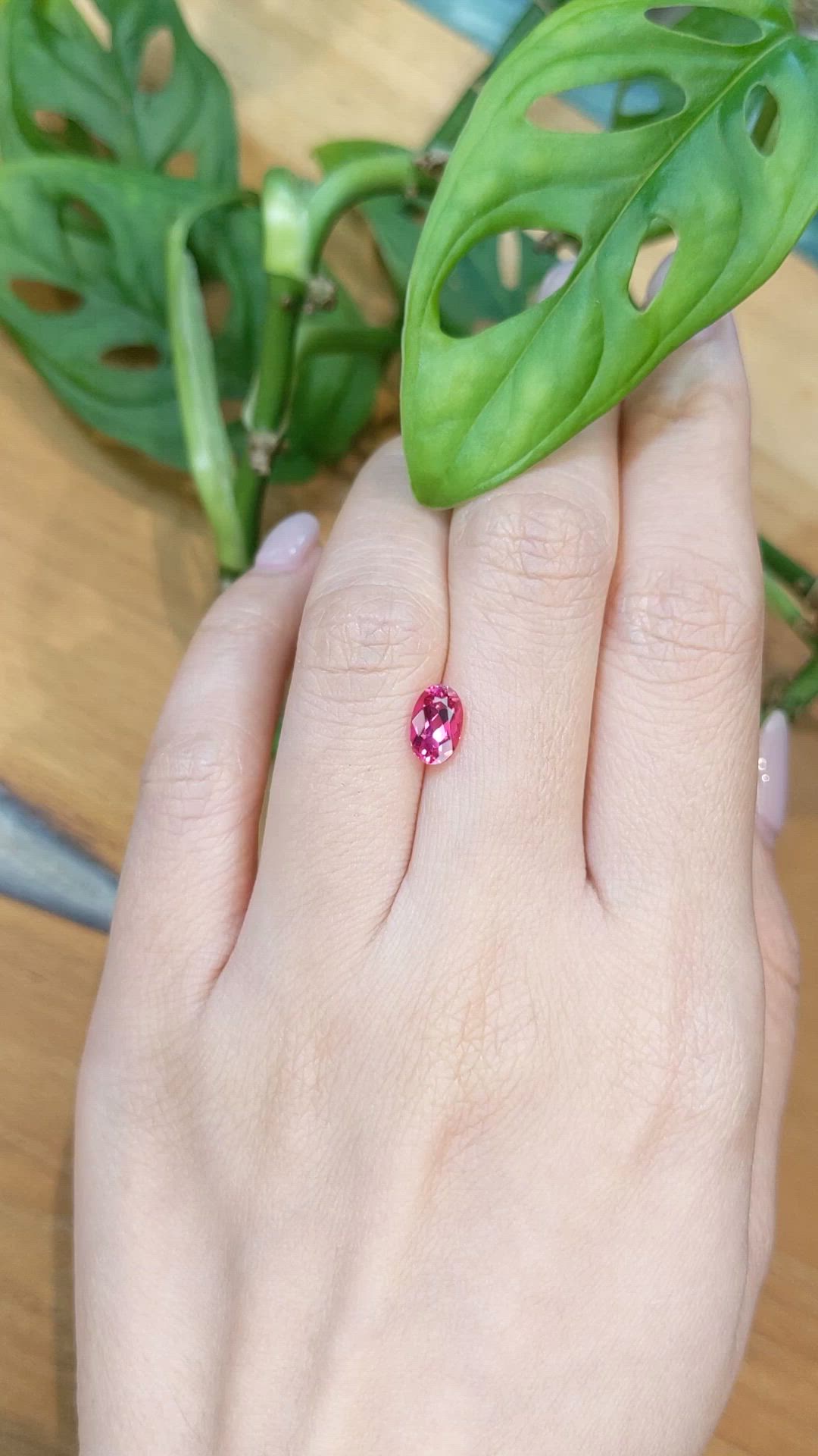 1.03 Ct. Pink Tourmaline from Mozambique Size Video