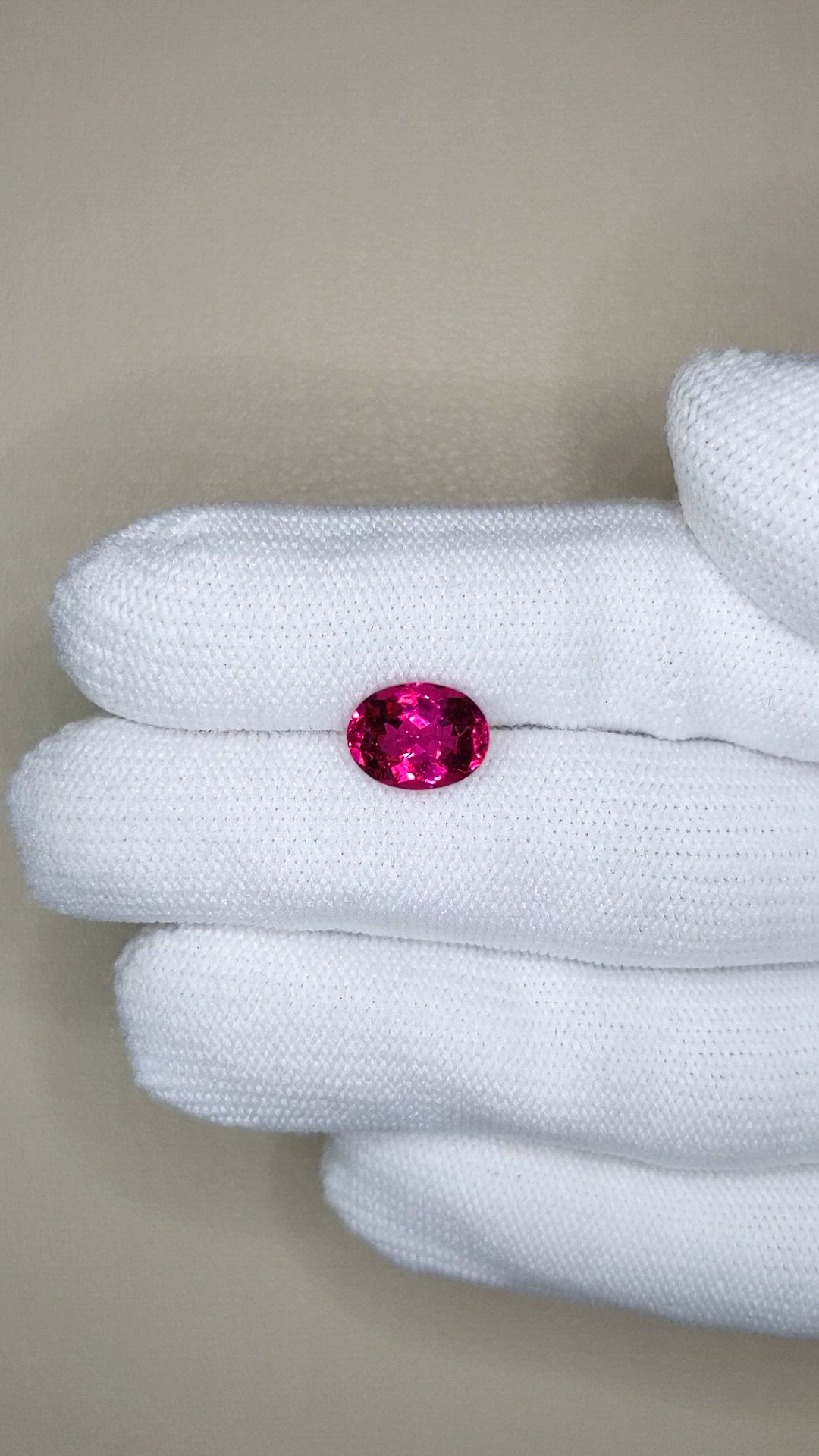 2.46 Ct. Redddish Pink Rubellite Tourmaline from Brazil Size Video