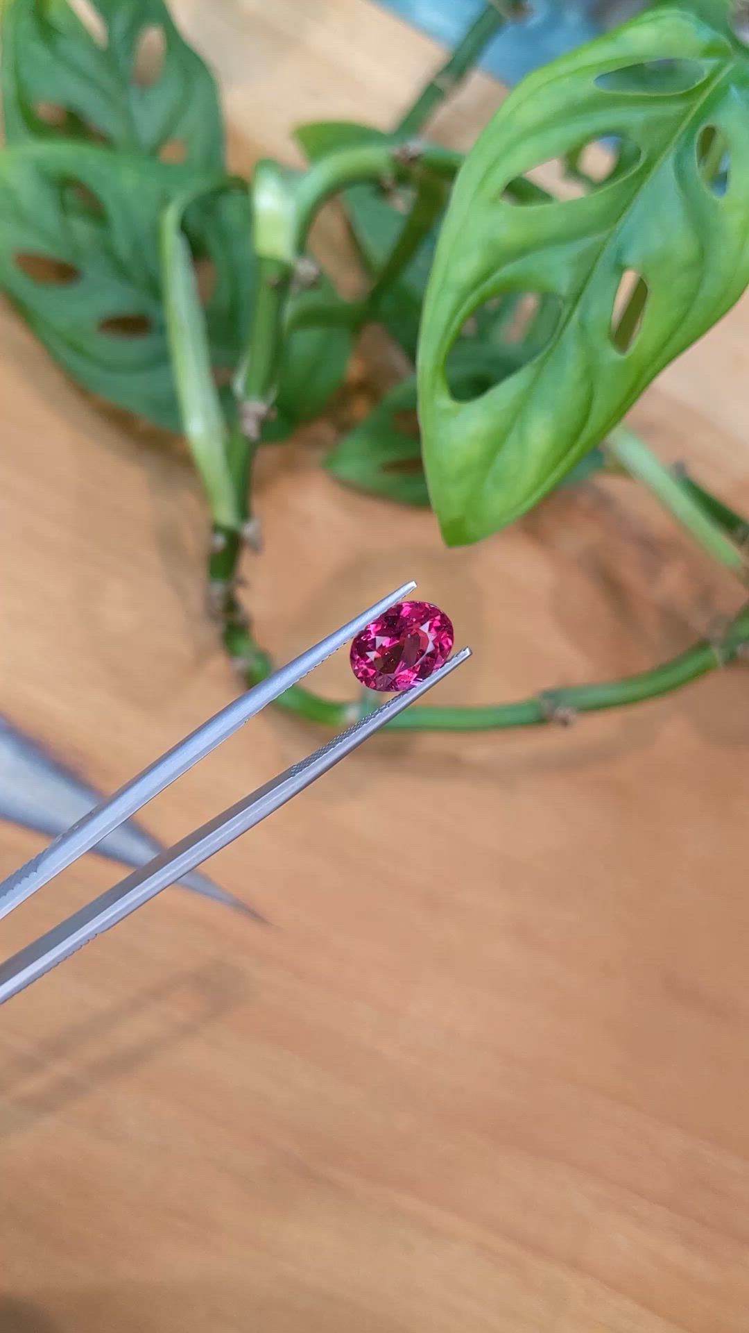 2.46 Ct. Redddish Pink Rubellite Tourmaline from Brazil Size Video