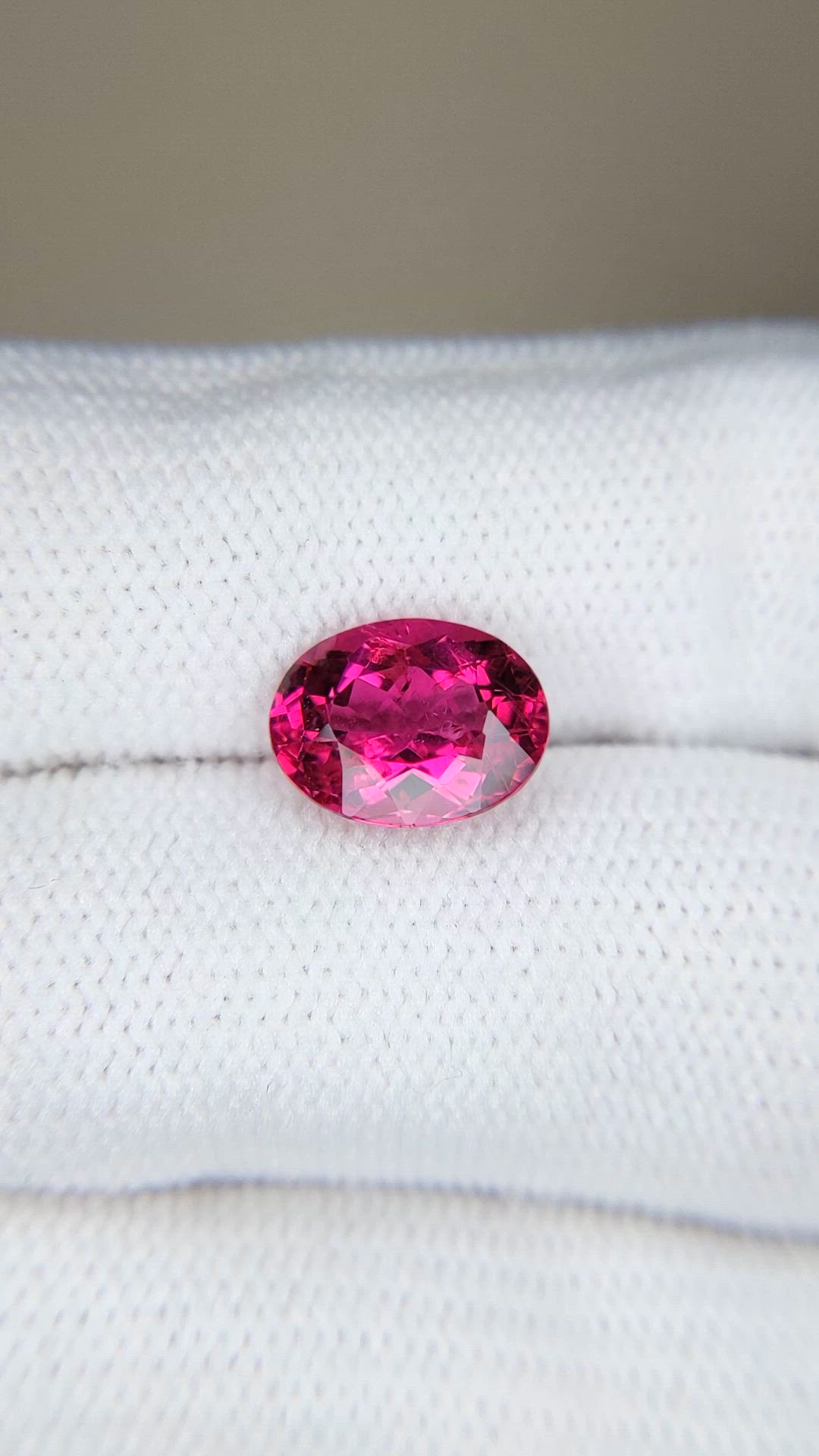 2.46 Ct. Redddish Pink Rubellite Tourmaline from Brazil Size Video