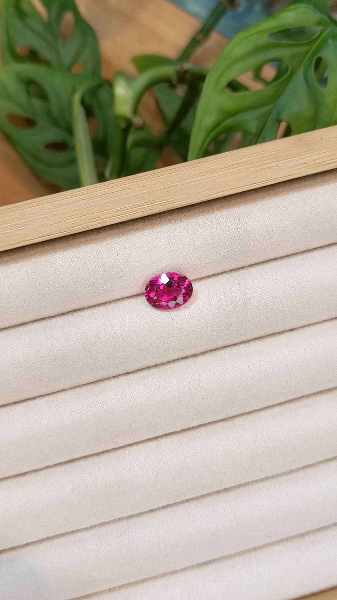 2.46 Ct. Redddish Pink Rubellite Tourmaline from Brazil Size Video