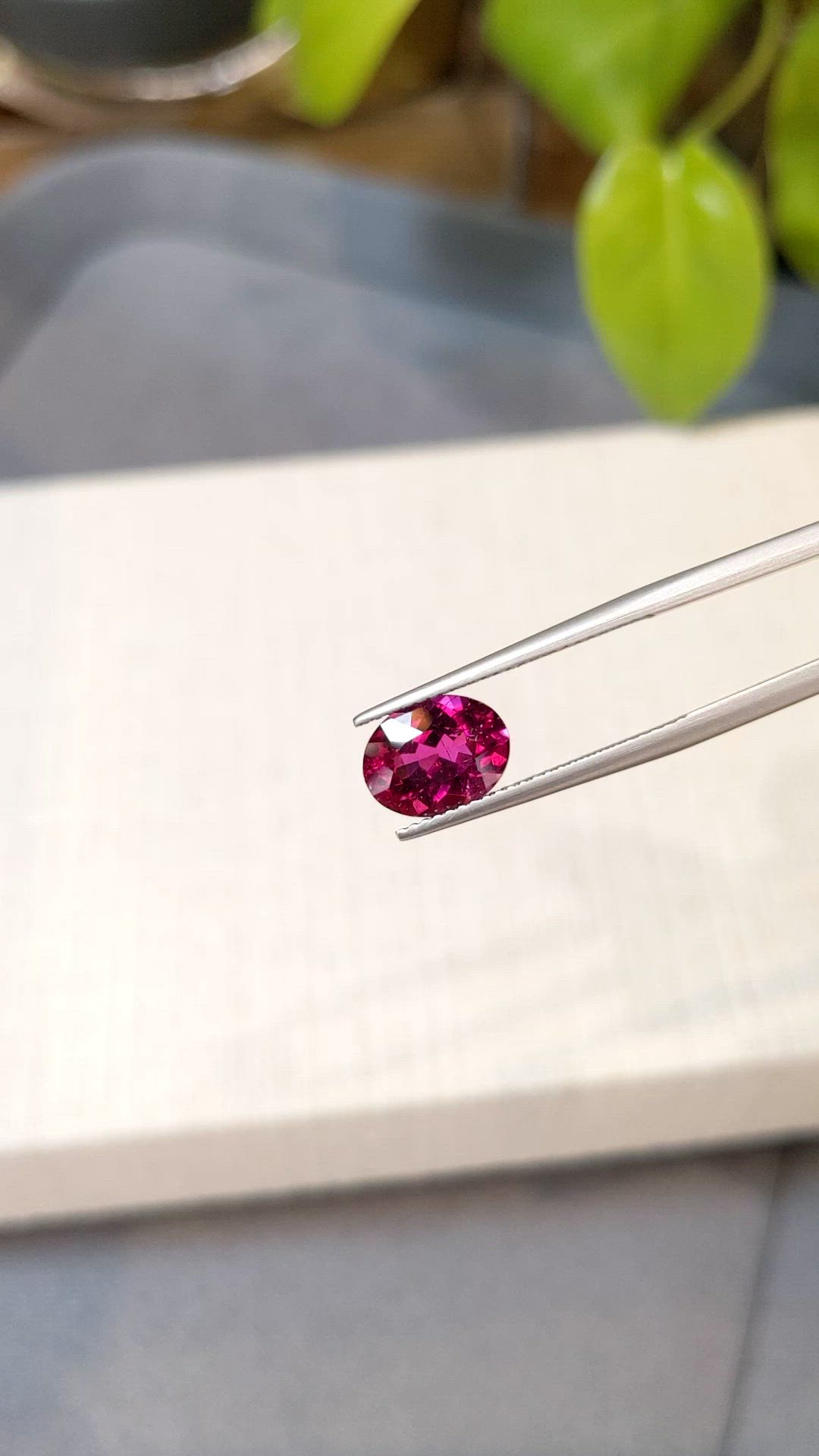 2.20 Ct. Reddish Pink Rubellite Tourmaline from Brazil Size Video