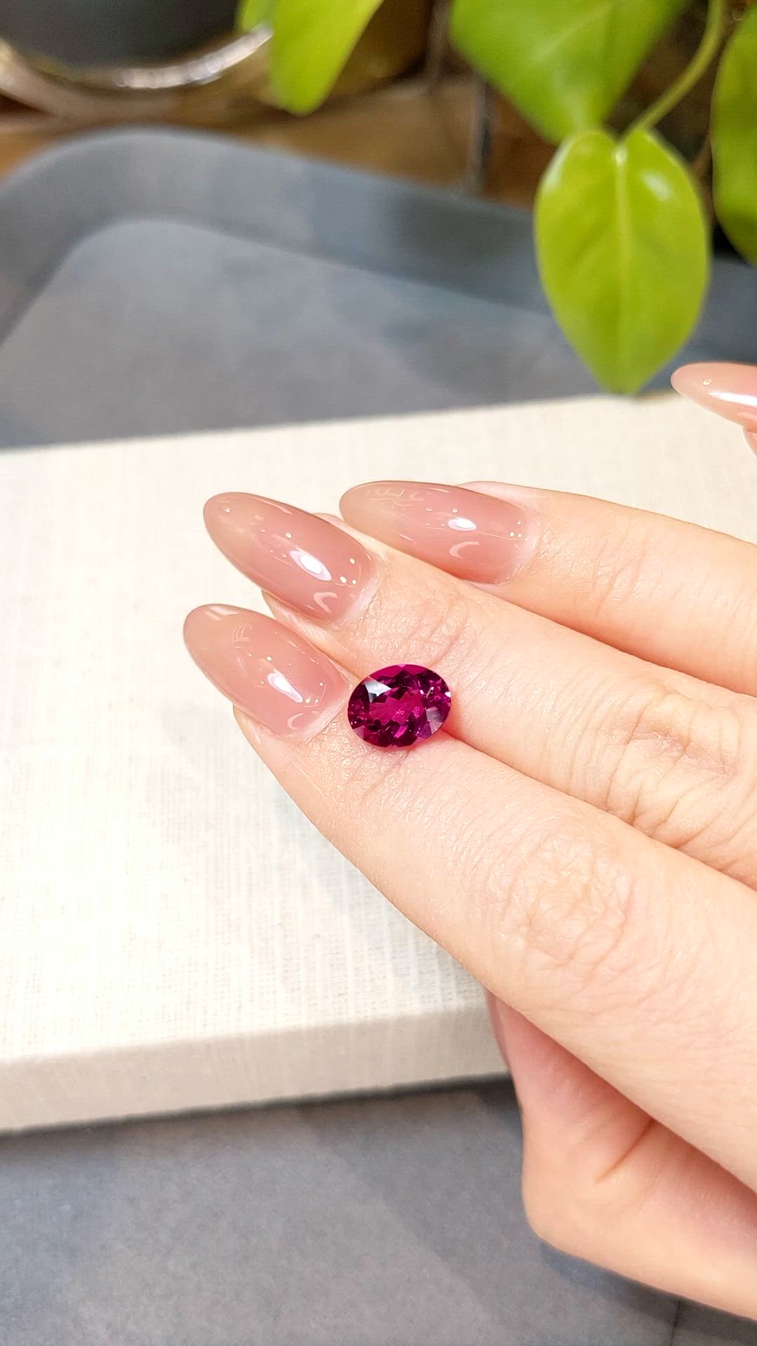 2.20 Ct. Reddish Pink Rubellite Tourmaline from Brazil Size Video