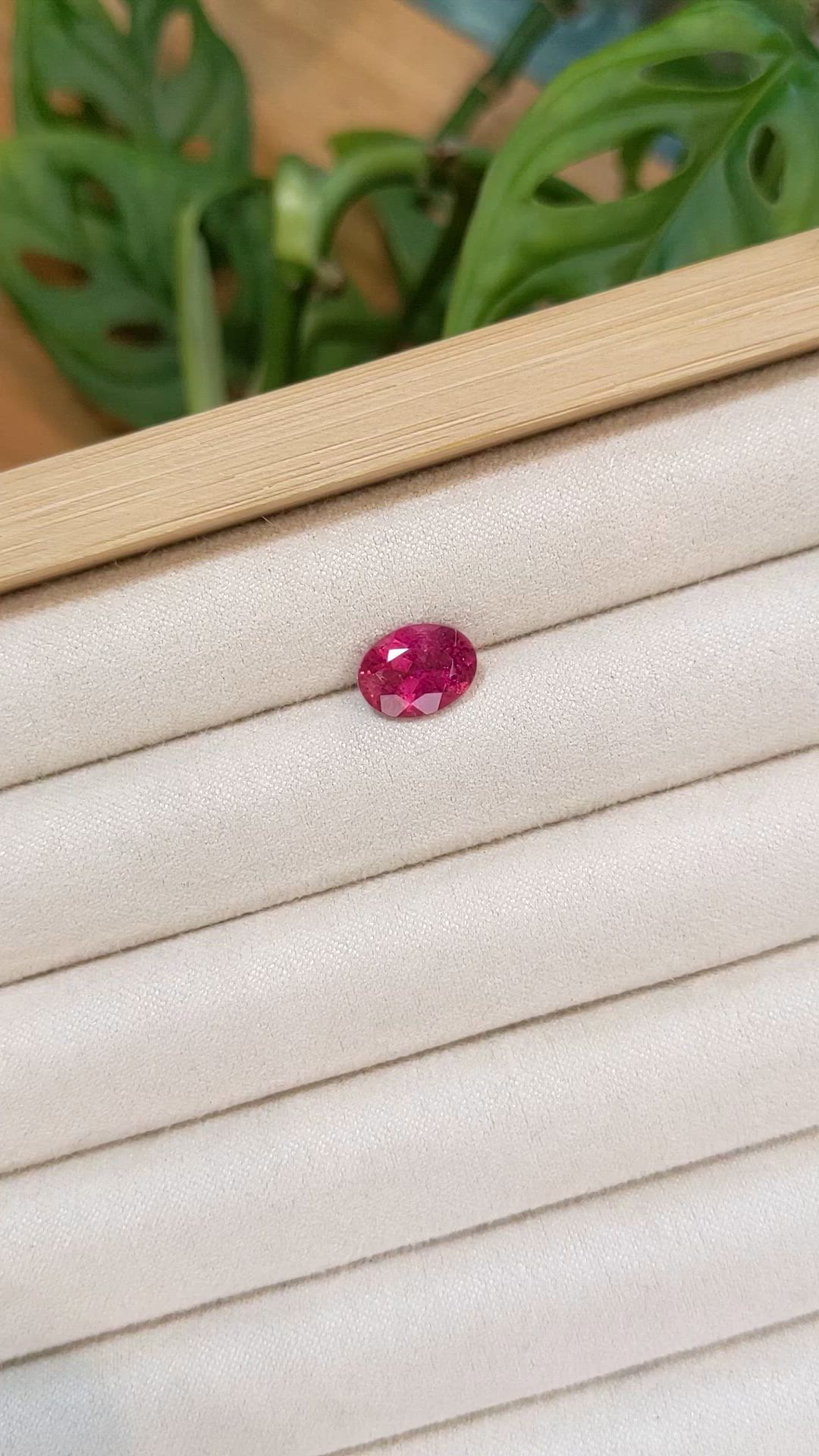 2.12 Ct. Reddish Pink Rubellite Tourmaline from Brazil Size Video