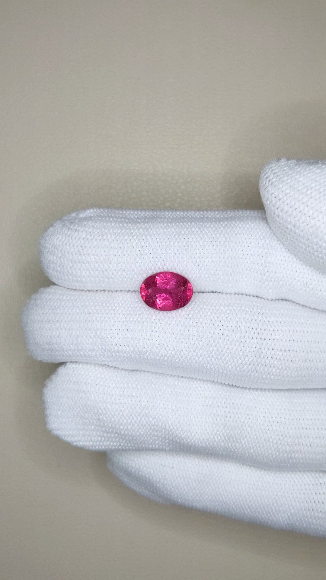 2.12 Ct. Reddish Pink Rubellite Tourmaline from Brazil Size Video