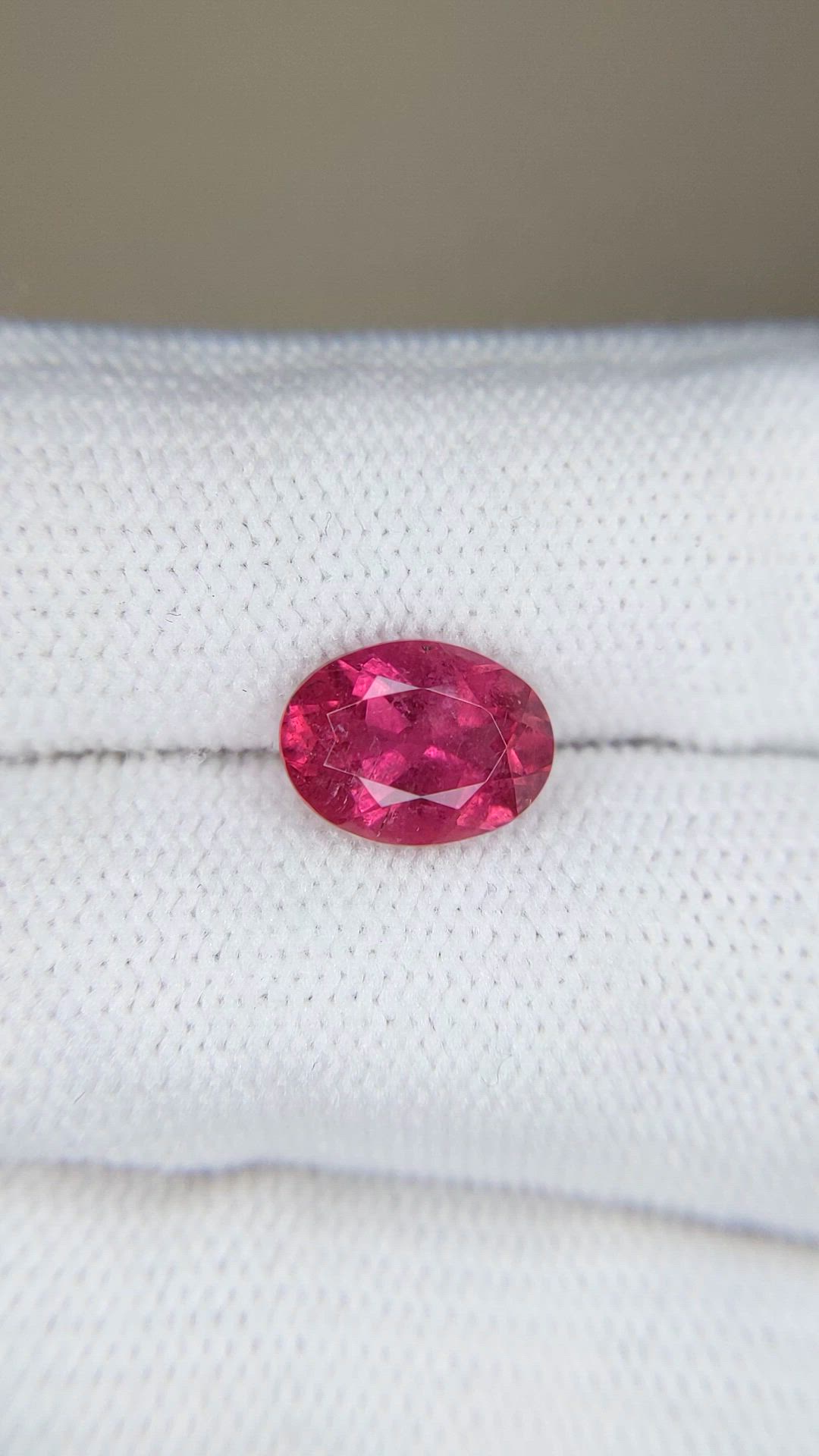 2.12 Ct. Reddish Pink Rubellite Tourmaline from Brazil Size Video