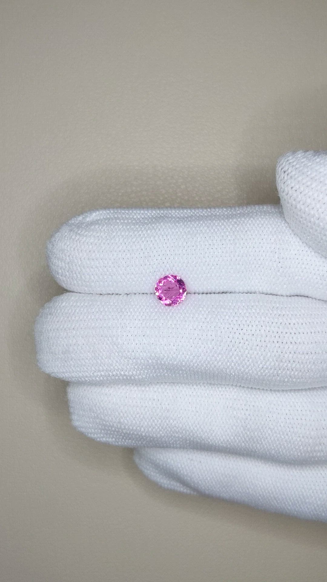 0.55 Ct. Purplish Pink Tourmaline from Mozambique Size Video