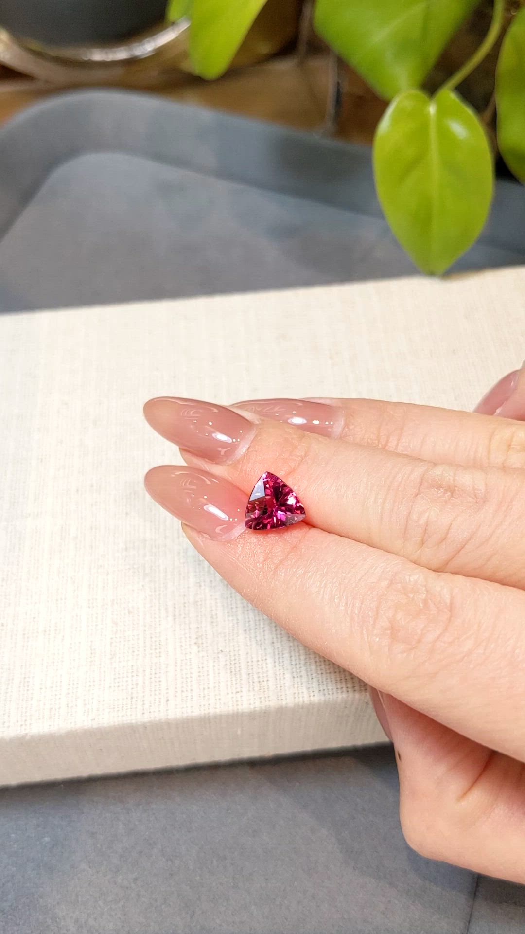 2.06 Ct. Purplish Pink Tourmaline from Mozambique Size Video