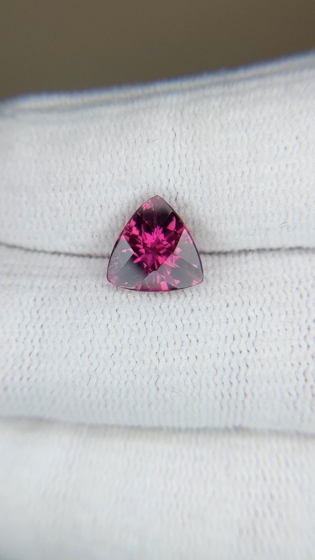 2.06 Ct. Purplish Pink Tourmaline from Mozambique Size Video
