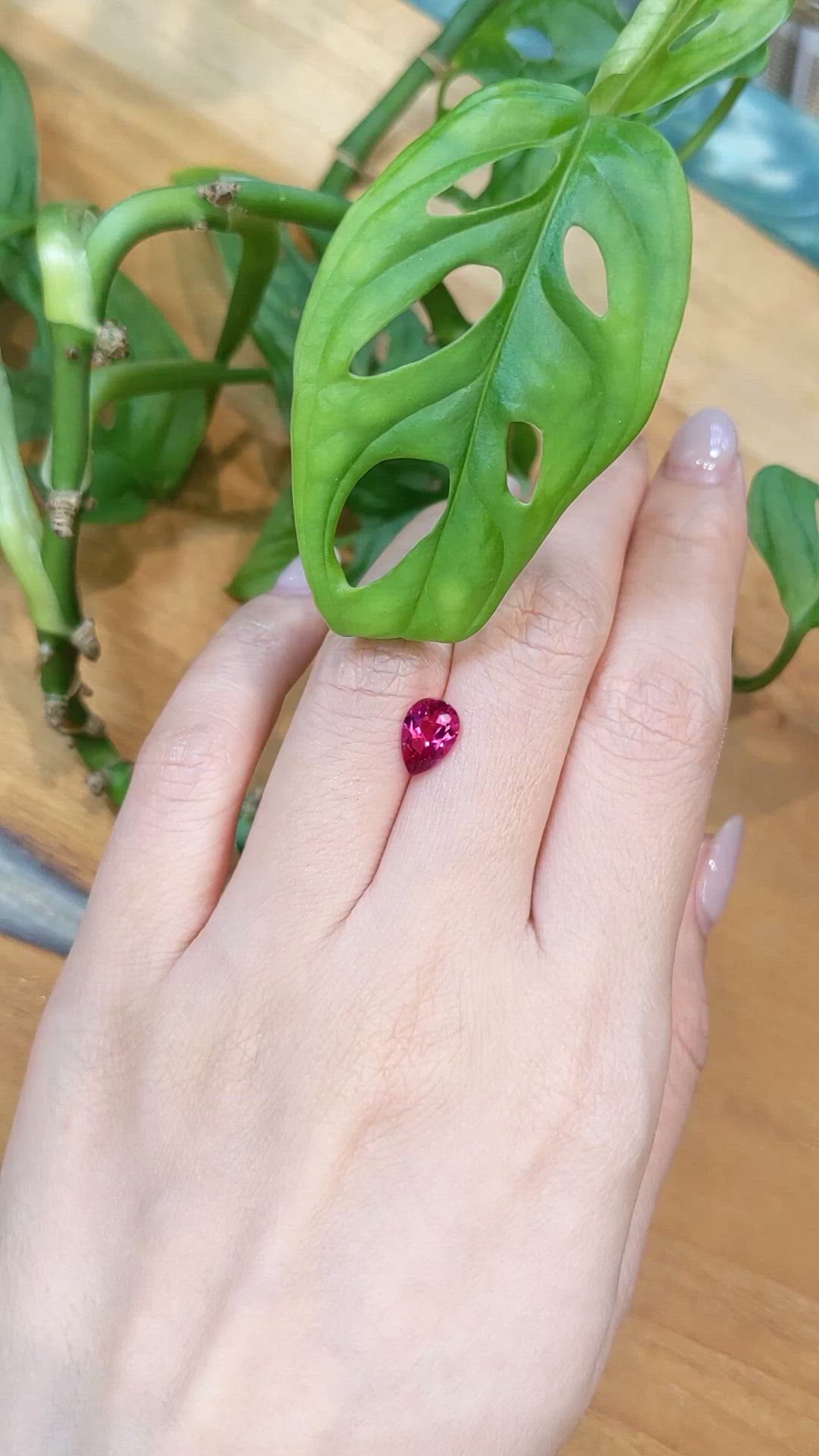 1.30 Ct. Purplish Pink Tourmaline from Mozambique Size Video