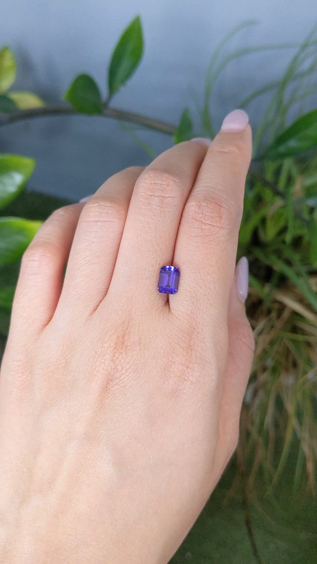 1.56 Ct. Violet Tanzanite from Tanzania Size Video