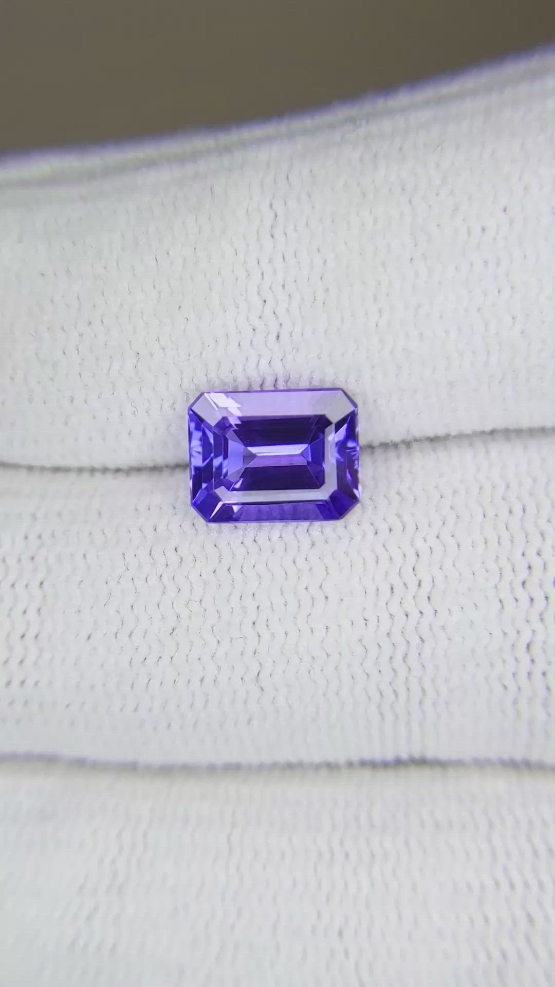 2.40 Ct. Violet Tanzanite from Tanzania Size Video