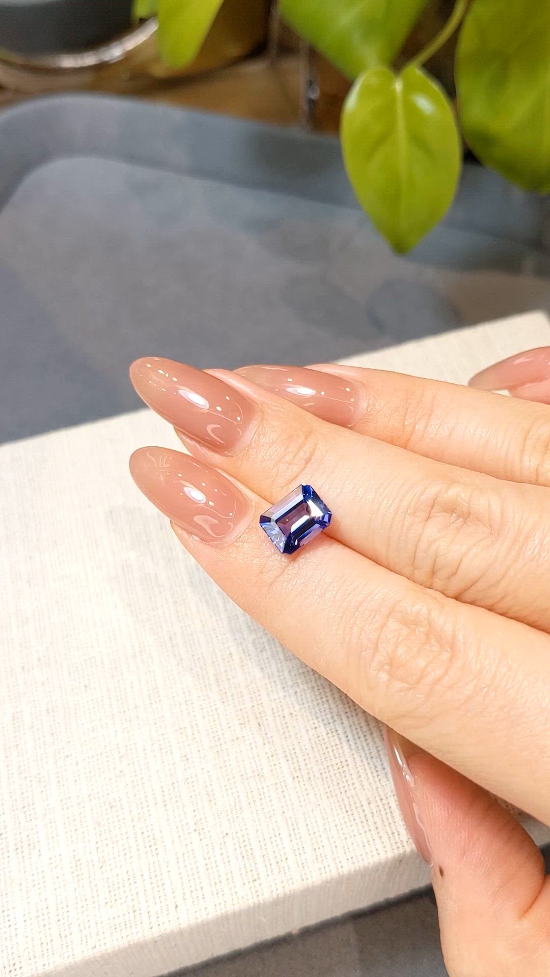 2.40 Ct. Violet Tanzanite from Tanzania Size Video