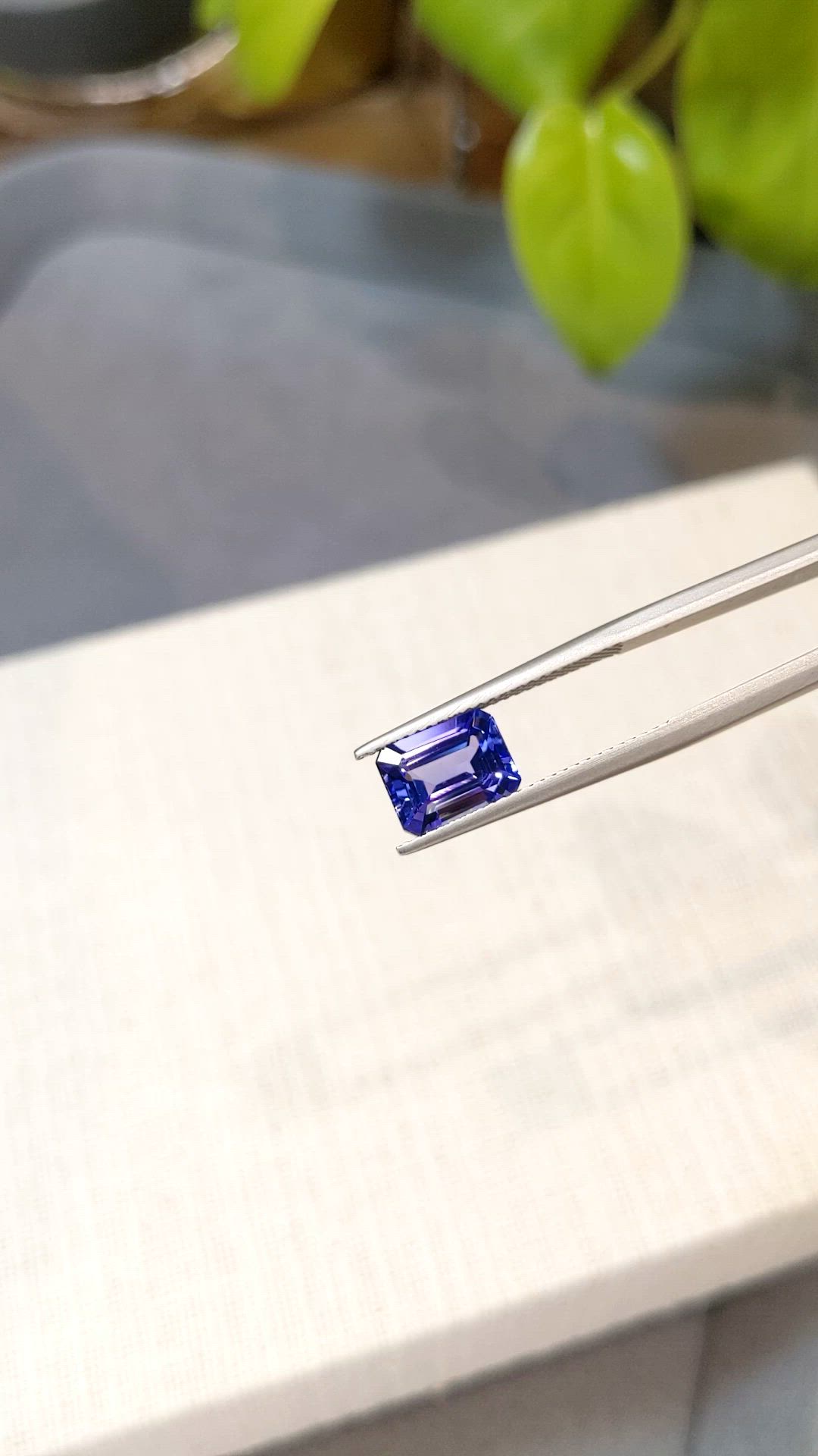 2.40 Ct. Violet Tanzanite from Tanzania Size Video