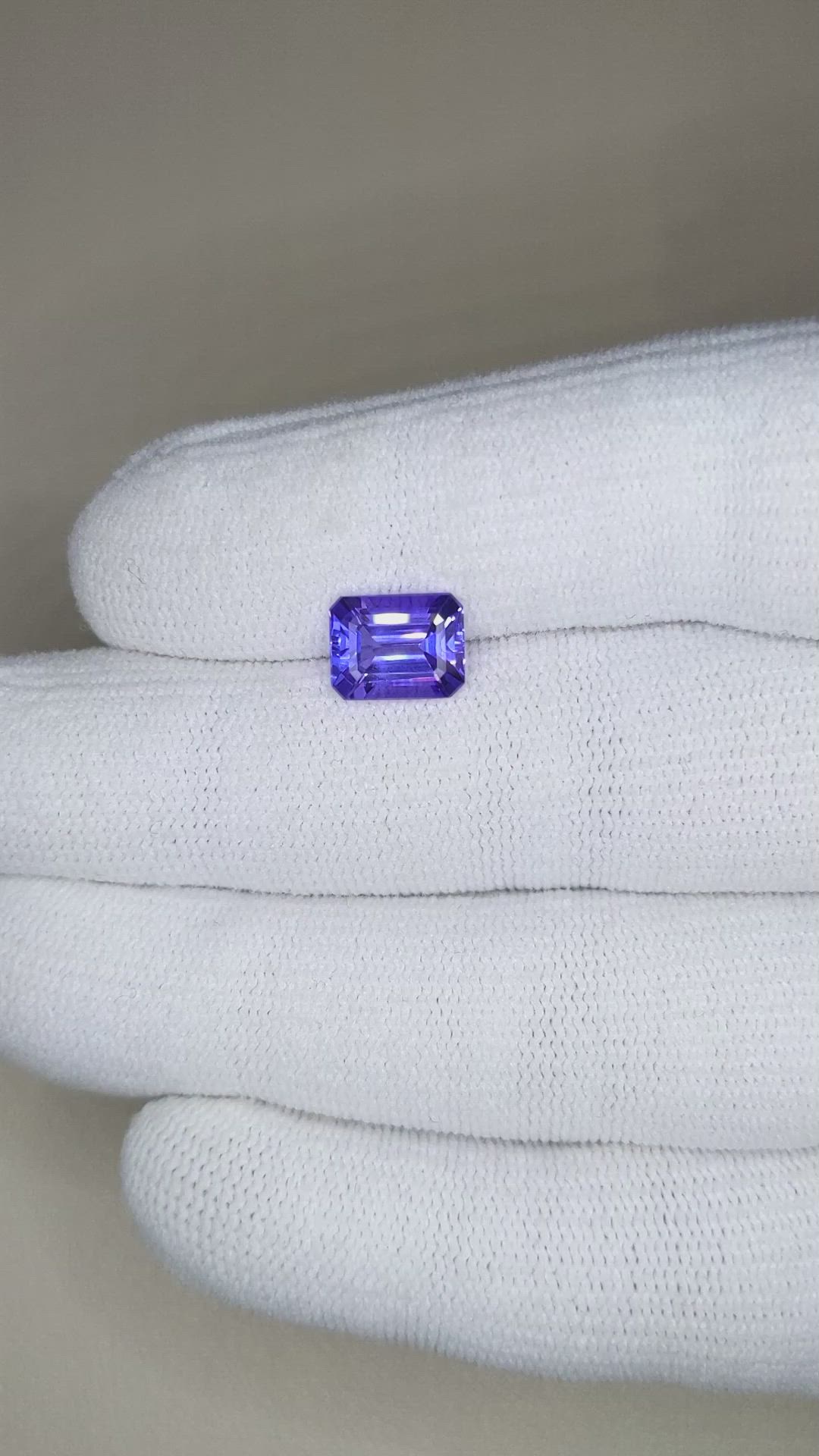 2.40 Ct. Violet Tanzanite from Tanzania Size Video